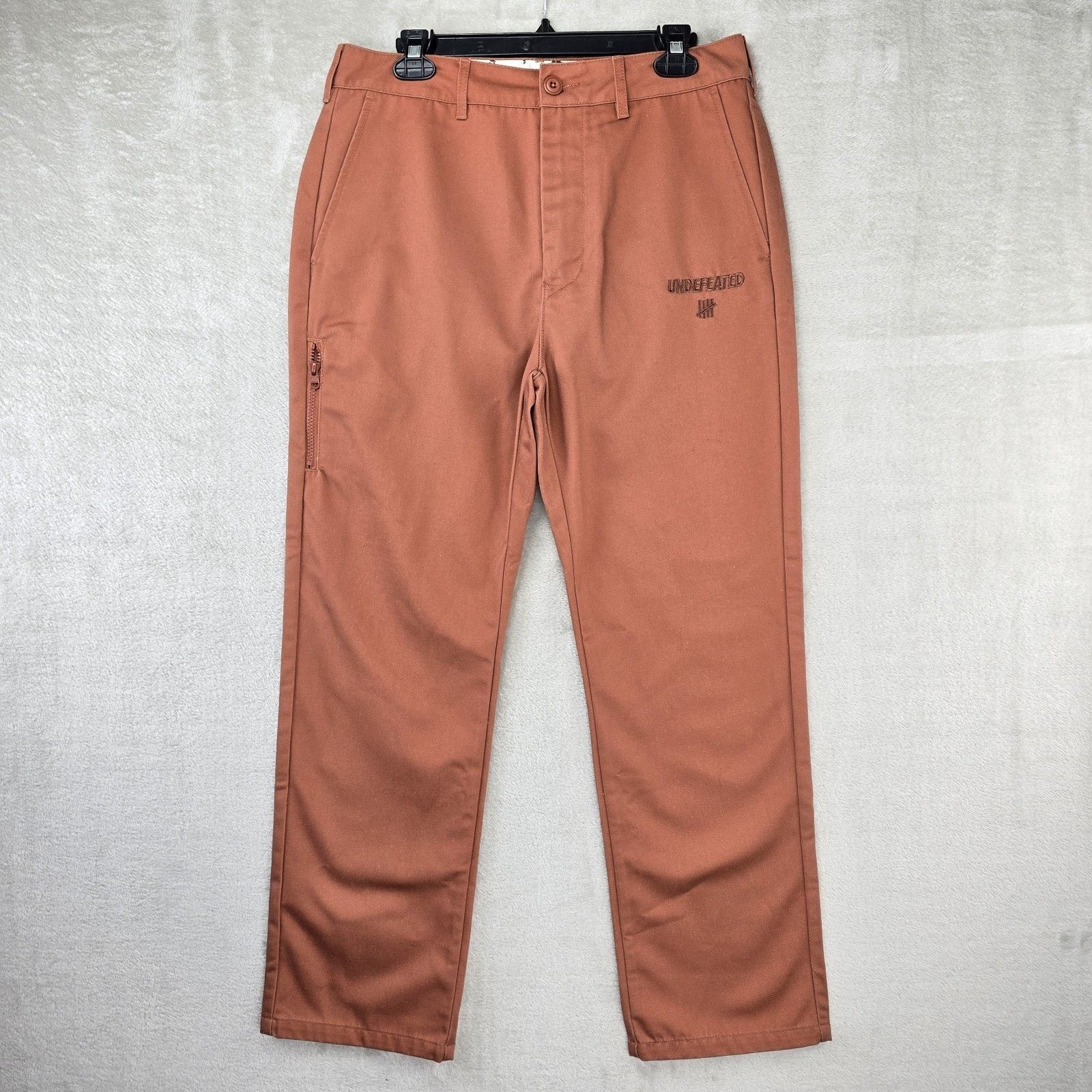 Undefeated Undefeated Pants Mens 32x29 Orange Brown Chino Work Wear Size US 32 / EU 48 - 2 Thumbnail
