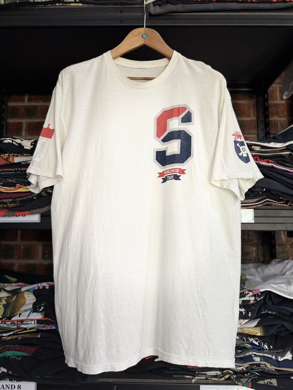 Stussy Vintage Y2K Stussy Worldwide Tribe Skulls 80 Faded Tee Size US XL / EU 56 / 4 - 1 Thumbnail