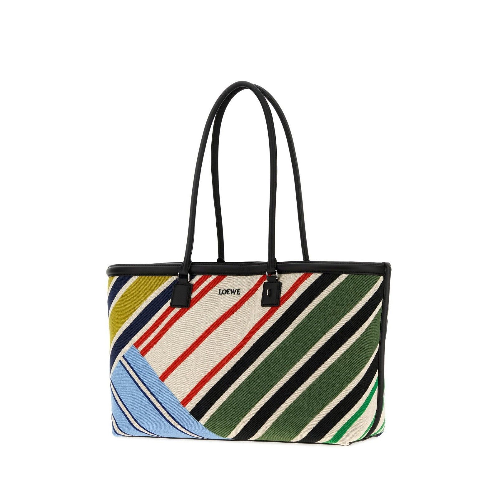Loewe LOEWE Large Verano Embroidered Canvas Tote Bag Ecru/Multicol Size ONE SIZE - 2 Thumbnail