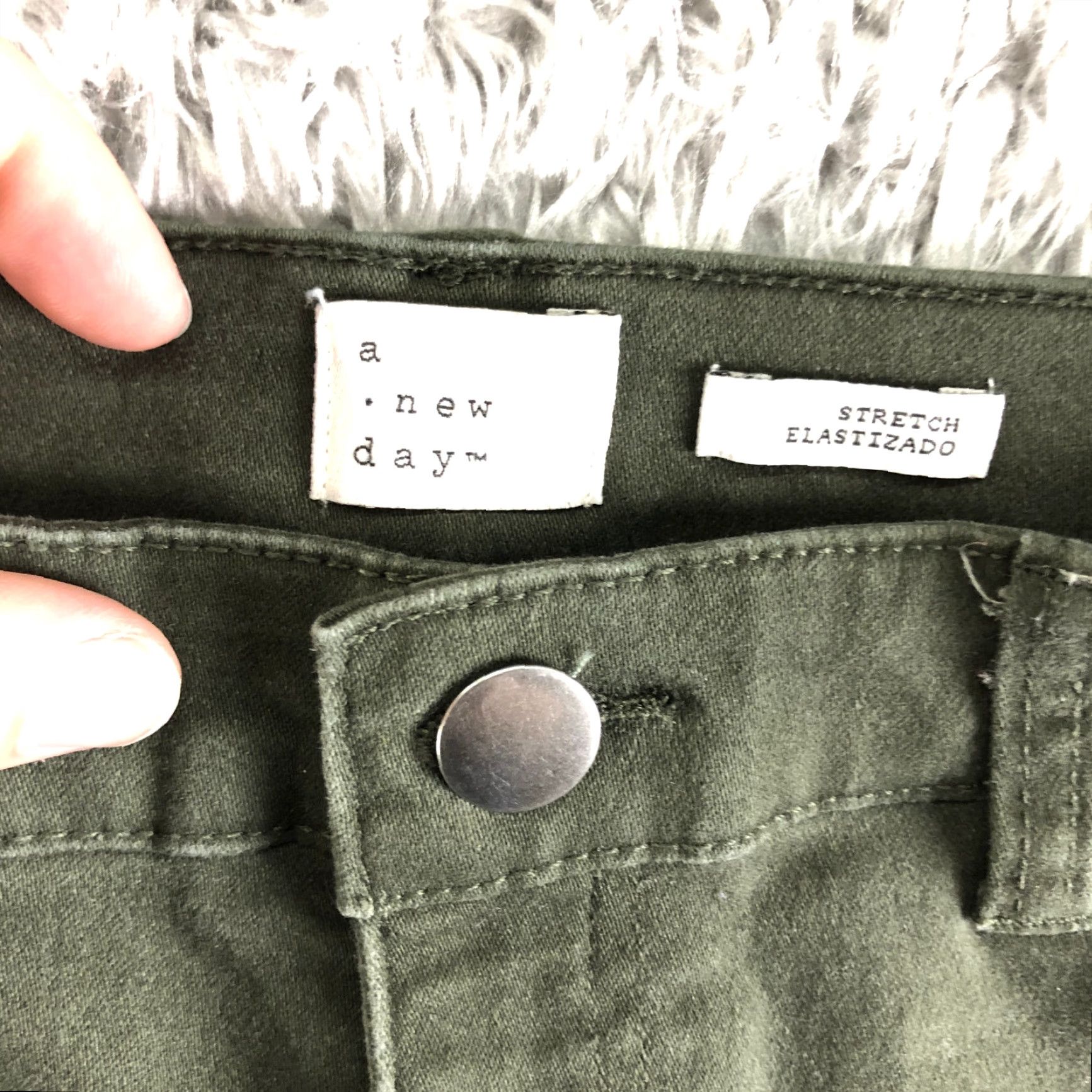 Vintage A New Day Womens Size 4 Mid Rise Green Skinny Pants Casual Modern Wash Vintage No Size 27" / US 4 / IT 40 - 7 Thumbnail
