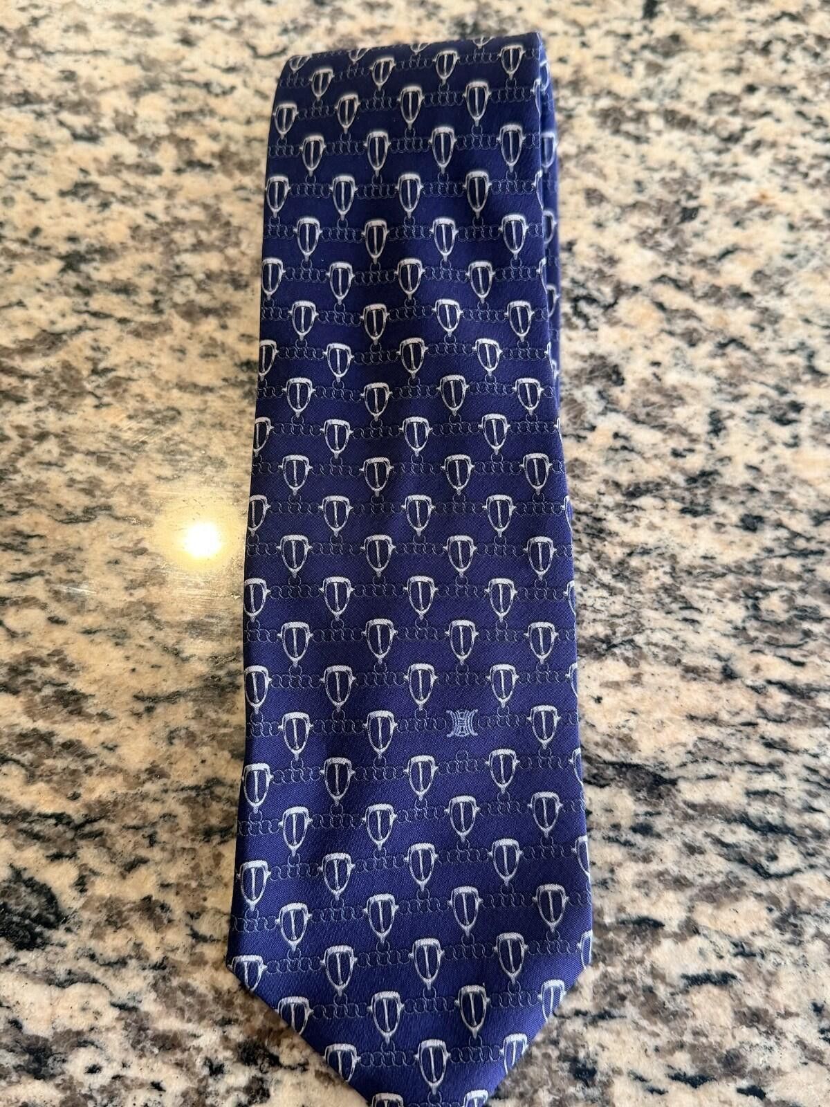 Celine CELINE GEOMETRIC LOGO PRINT NECK TIE Size ONE SIZE - 1 Thumbnail