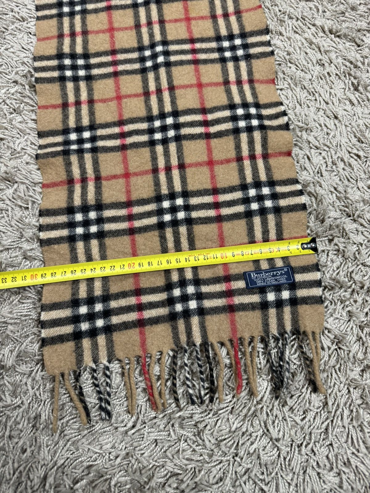 Burberry Vintage wool scarf Burberry’s 90s original luxury item Size ONE SIZE - 3 Thumbnail