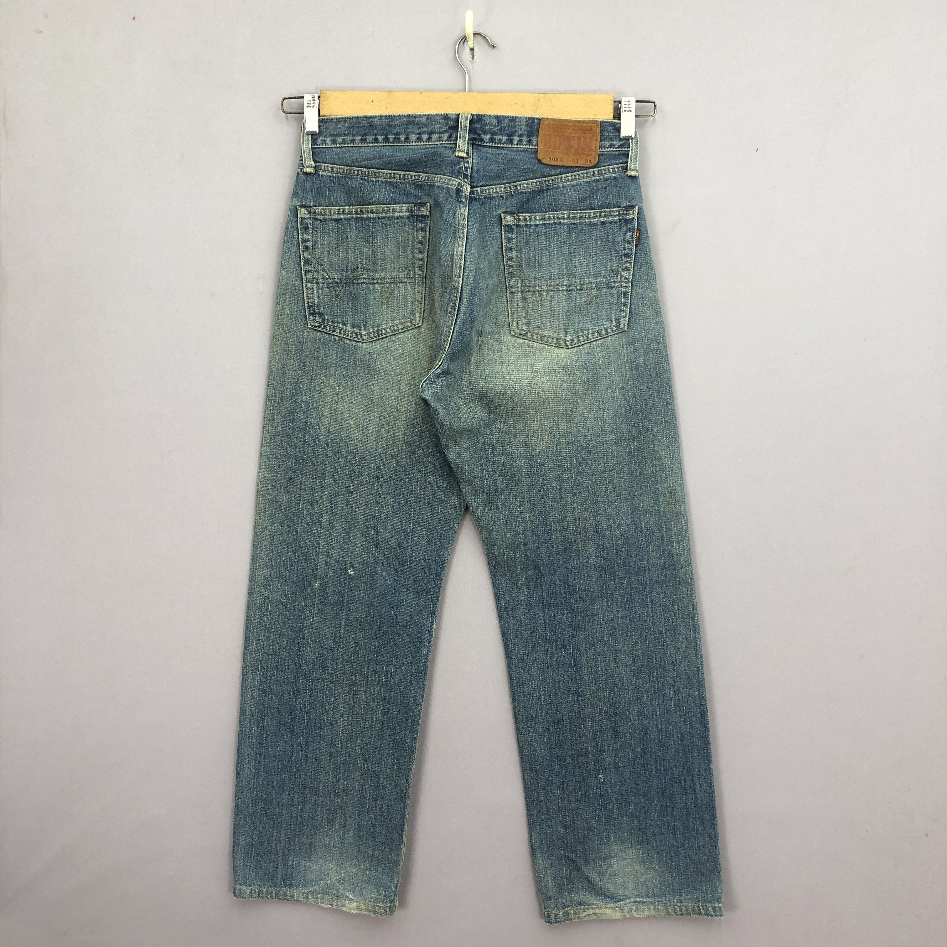 Japanese Brand Vintage Edwin 505x Selvedge Jeans 90s Mud Wash Faded Denim Size US 30 / EU 46 - 2 Thumbnail