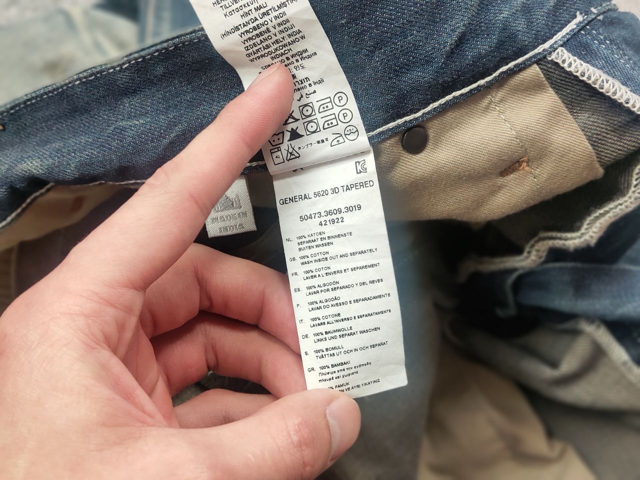 If Six Was Nine Vintage G Star Raw General 5620 3D Cargo Faded Denim jeans Size US 31 - 16 Thumbnail