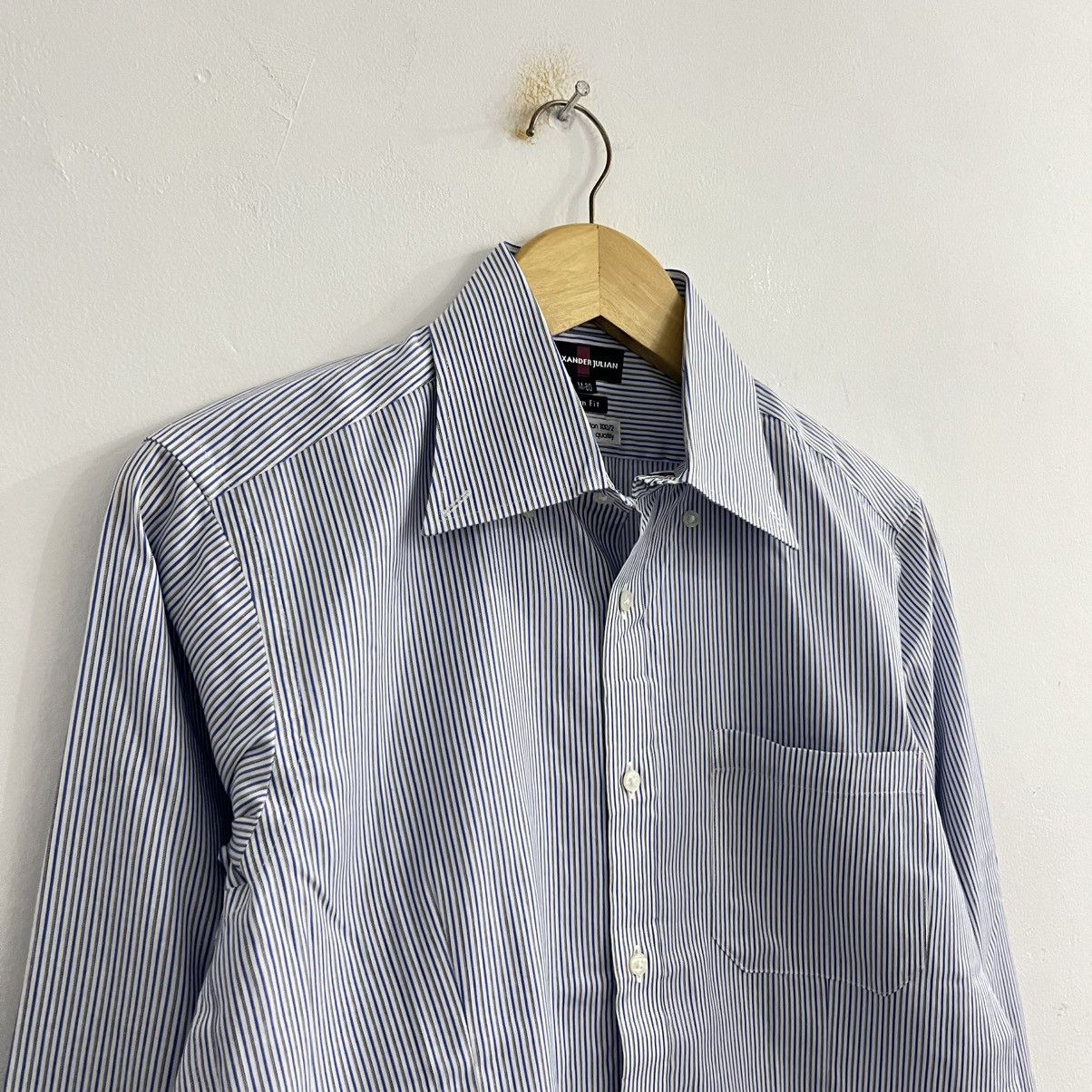 Alexander Julian Alexander Julian Formal Striped Slim Fit Button Up Size US M / EU 48-50 / 2 - 3 Thumbnail