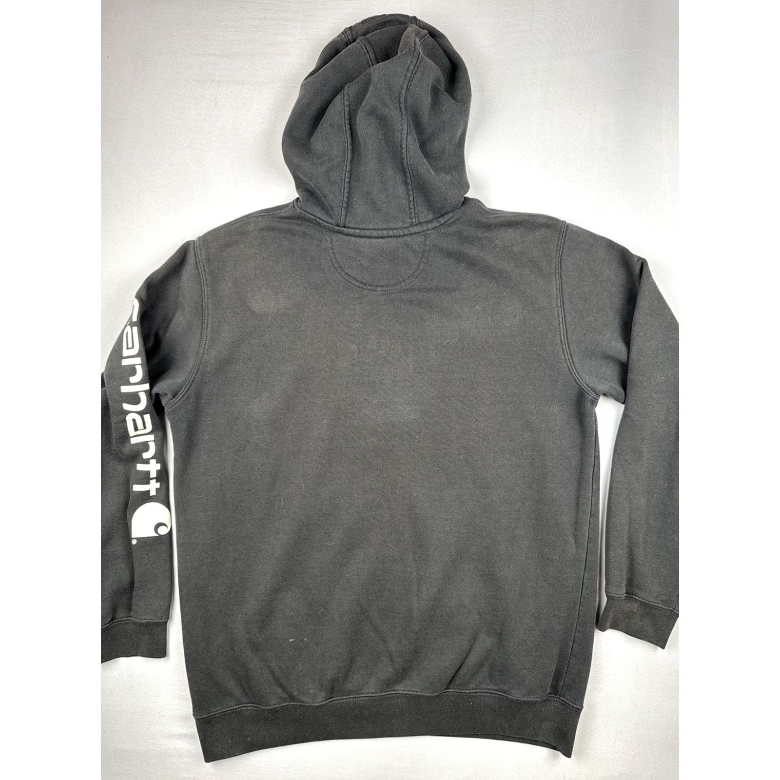 Carhartt Carhartt Hoodie Mens Large Loose Fit Faded Black Workwear Sleeve Logo Size US M / EU 48-50 / 2 - 6 Thumbnail
