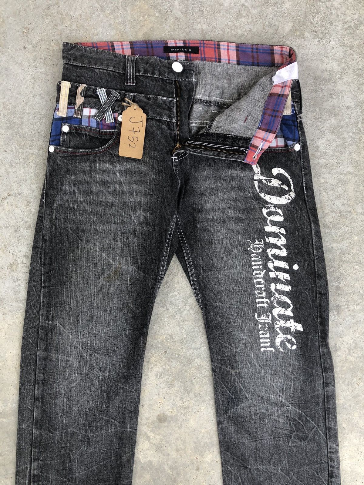 Hysteric Glamour Japanese Memory Special Double Waist Distressed Jeans Size US 33 - 3 Thumbnail