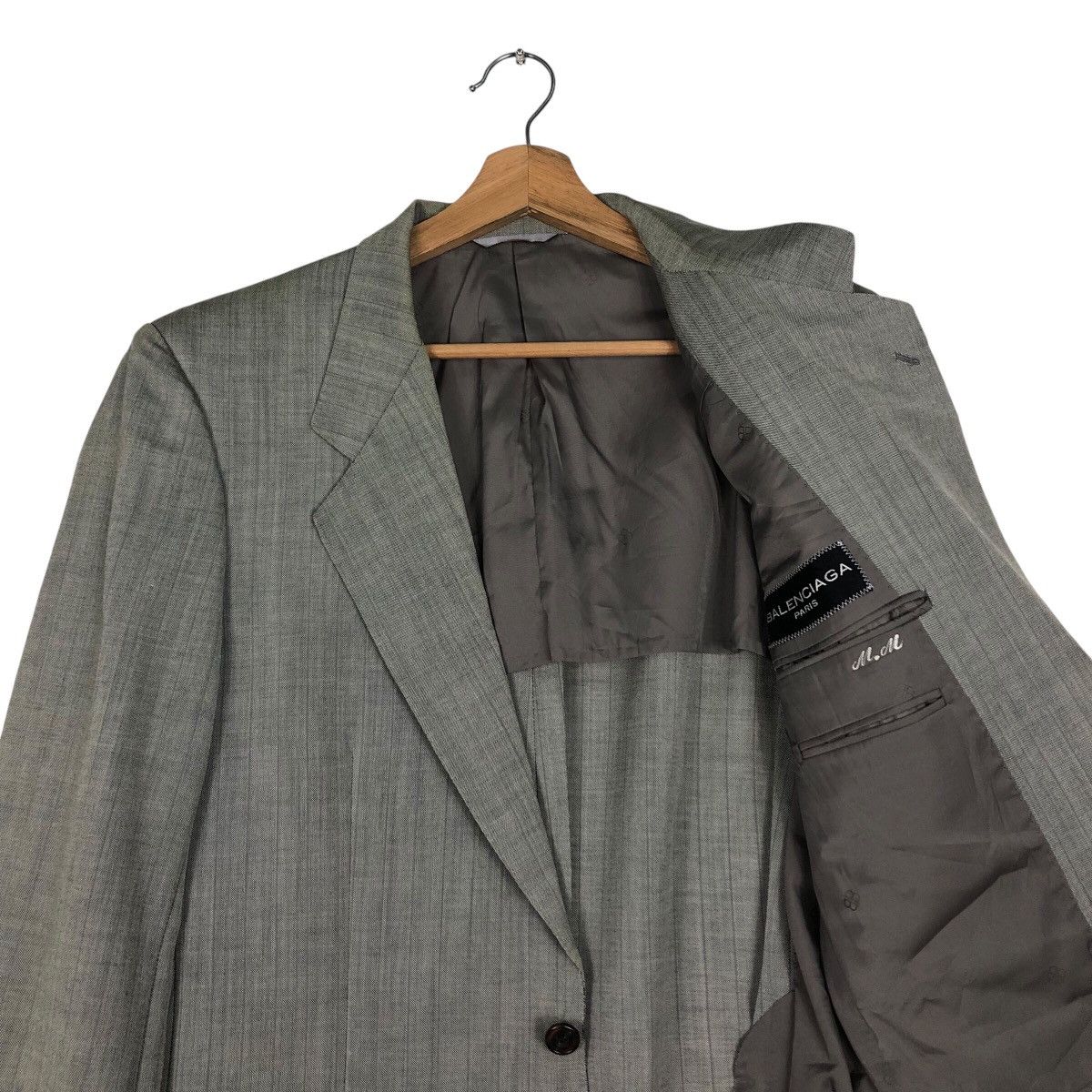Balenciaga 📌Vintage Balenciaga Paris Coats Striped Double Breast Size US M / EU 48-50 / 2 - 13 Thumbnail