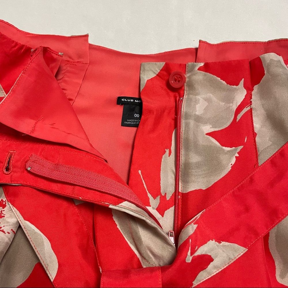 Club Monaco Club Monaco Front-tie Tulip Floral Silk Mini Skirt Size 00 Size 24" / US 00 / IT 34 - 6 Thumbnail