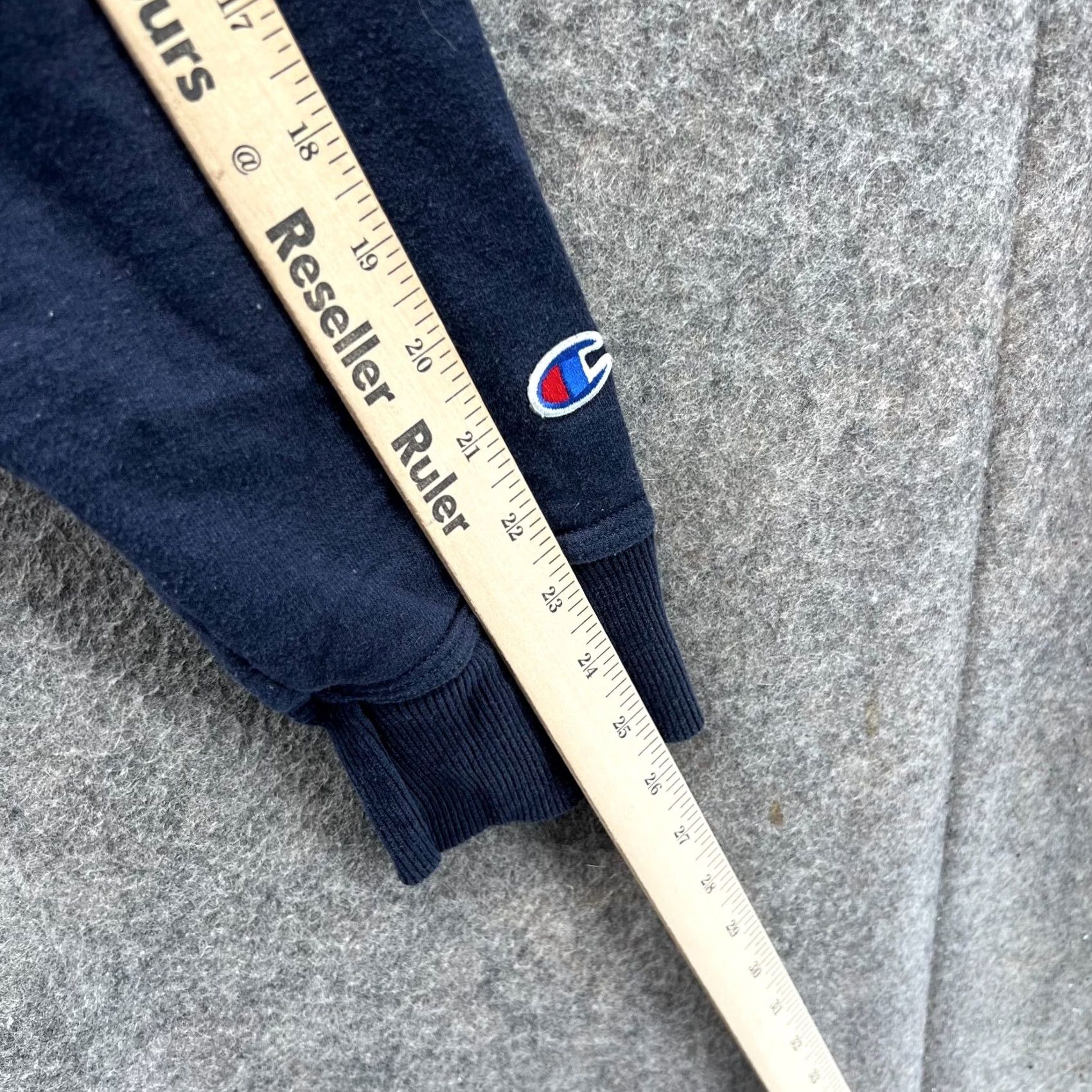 Champion VINTAGE Champion Hoodie Pullover Mens Medium Blue 1/4 Zip Fleece Powerblend Logo Sweatshirt Size US M / EU 48-50 / 2 - 5 Thumbnail