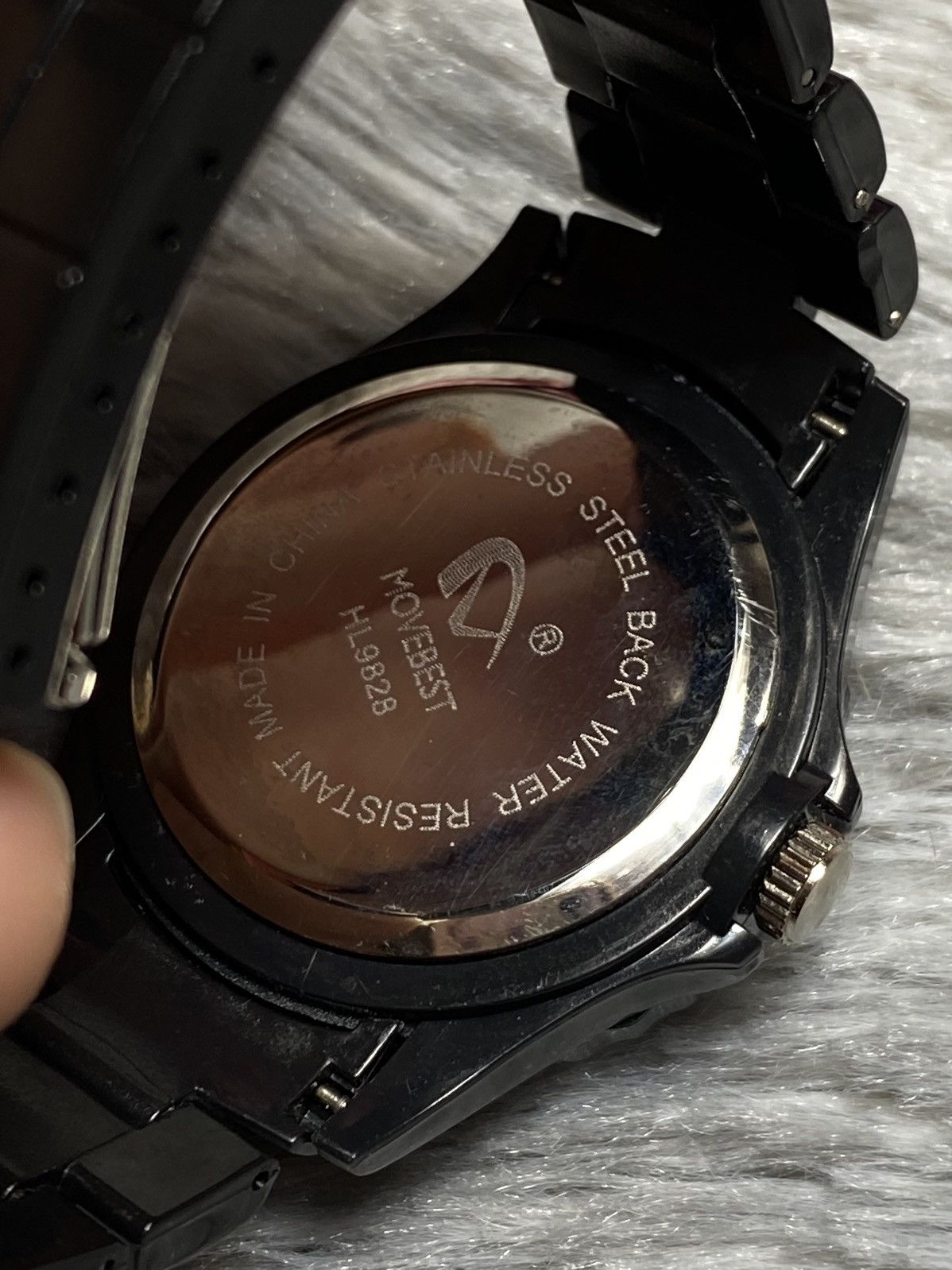 Jewelry Black Skull Watch with Crystal Bezel - Edgy Design Size ONE SIZE - 6 Thumbnail