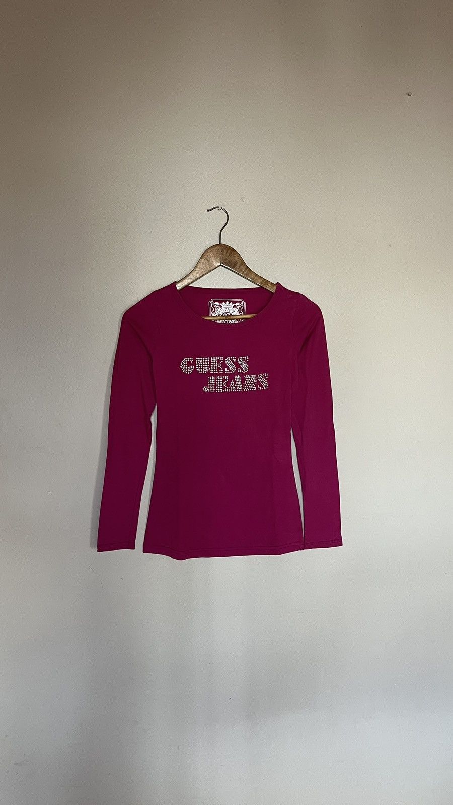 Guess Long Sleeve Diamanté Guess T-shirt Size S / US 4 / IT 40 - 2 Thumbnail