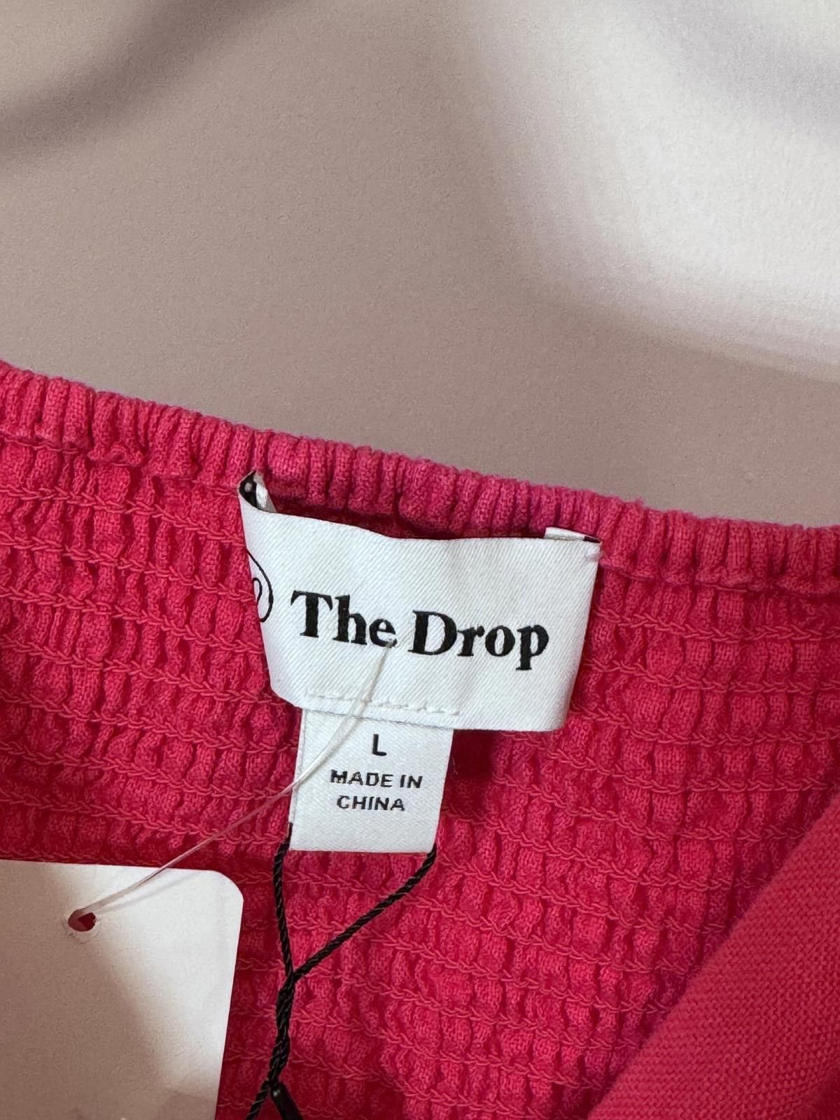 Designer The Drop Women's Pink Puff Sleeve Dress - Size L Size L / US 10 / IT 46 - 3 Thumbnail