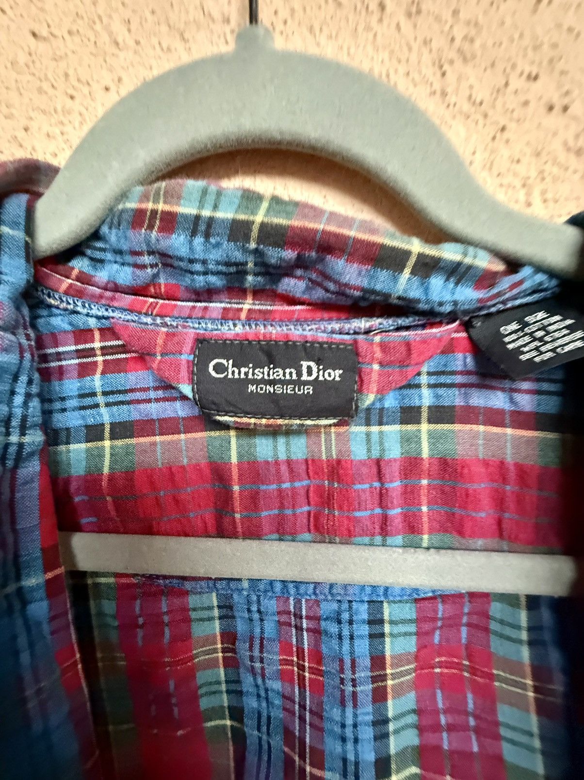Christian Dior Monsieur Vintage 80’s Christian Dior Monsignor blue& red plaid robe Size ONE SIZE - 3 Thumbnail
