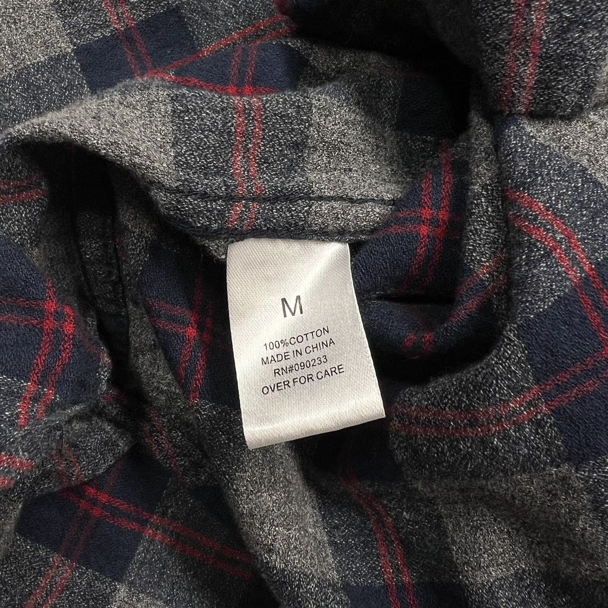 On The Byas On The Byas Flannel Shirt Grey Button Up Plaid Longer Length Size US M / EU 48-50 / 2 - 7 Thumbnail