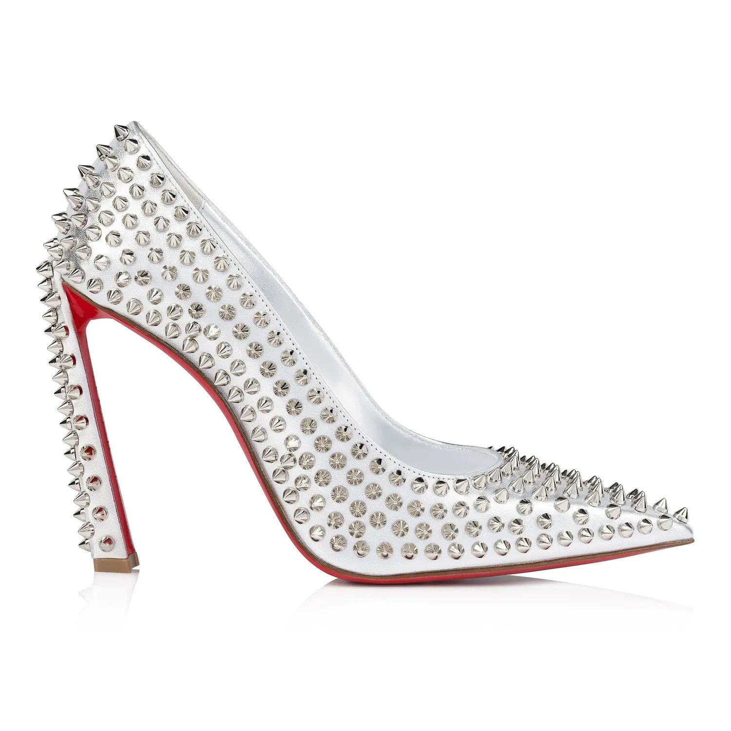 Christian Louboutin o1s1wg111025 Spikes in Silver Size US 7.5 / IT 37.5 - 1 Thumbnail