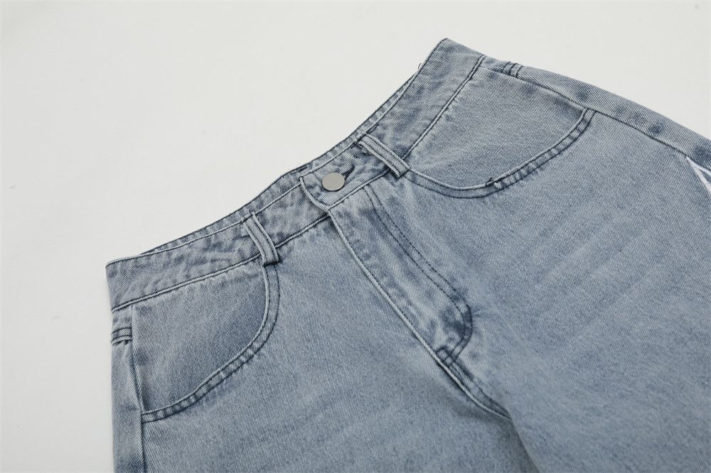 Japanese Brand × Jean Street fashion wings embroidered straight jeans y2k Size US 34 / EU 50 - 3 Thumbnail