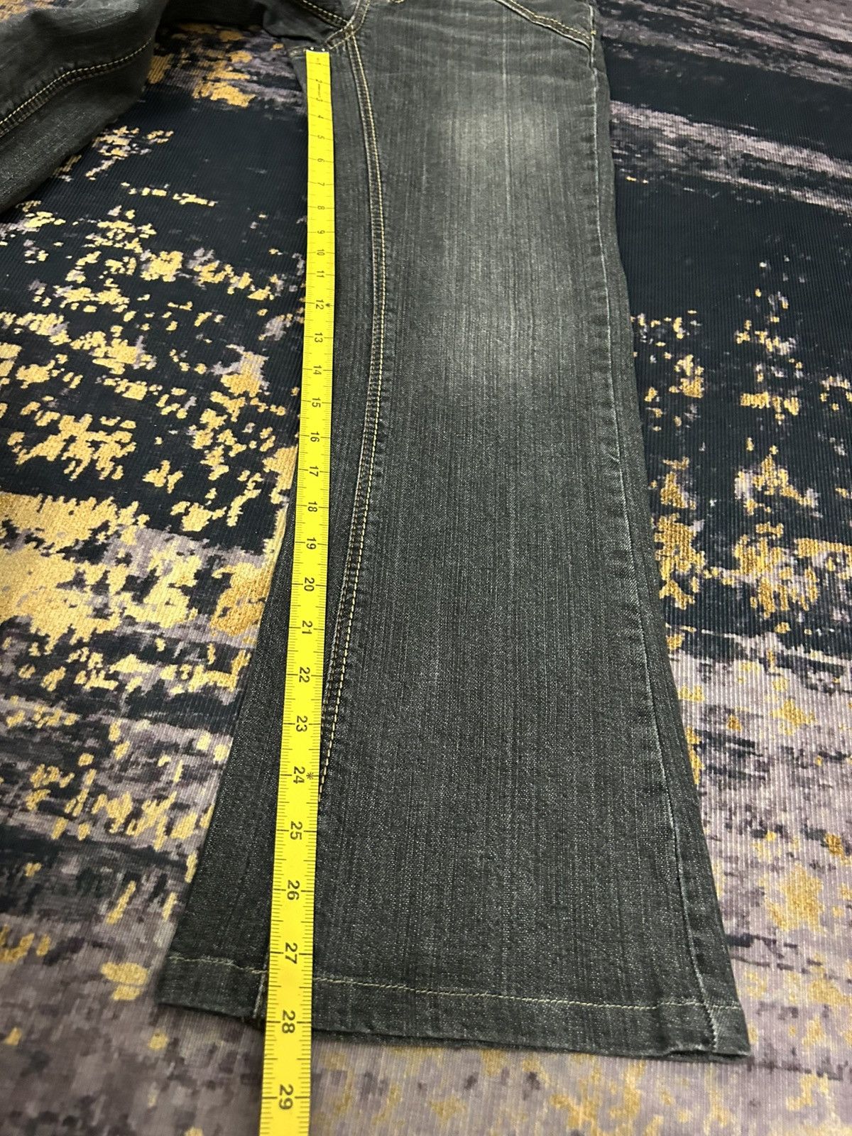 Japanese Brand 🔥🇯🇵 MASAKIMATSUSHIMA Japan Leather Pocket Flare Jeans Size US 27 - 21 Thumbnail