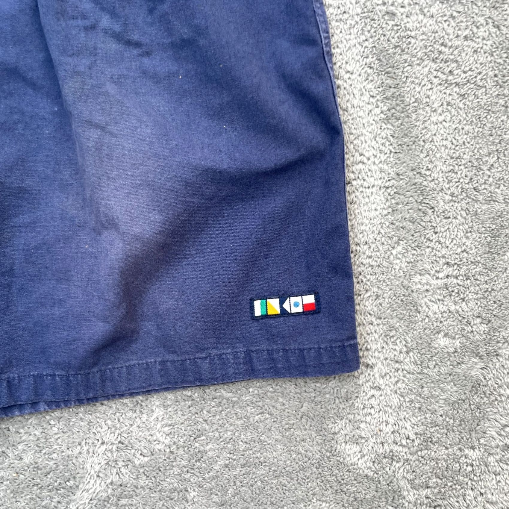 Vintage VINTAGE Hobie Shorts Mens L Blue Cotton Pleated Outdoor Chino 9 in Inseam 38 in Waist Polo Logo Zipper Pocket Men's Size US 33 - 5 Thumbnail
