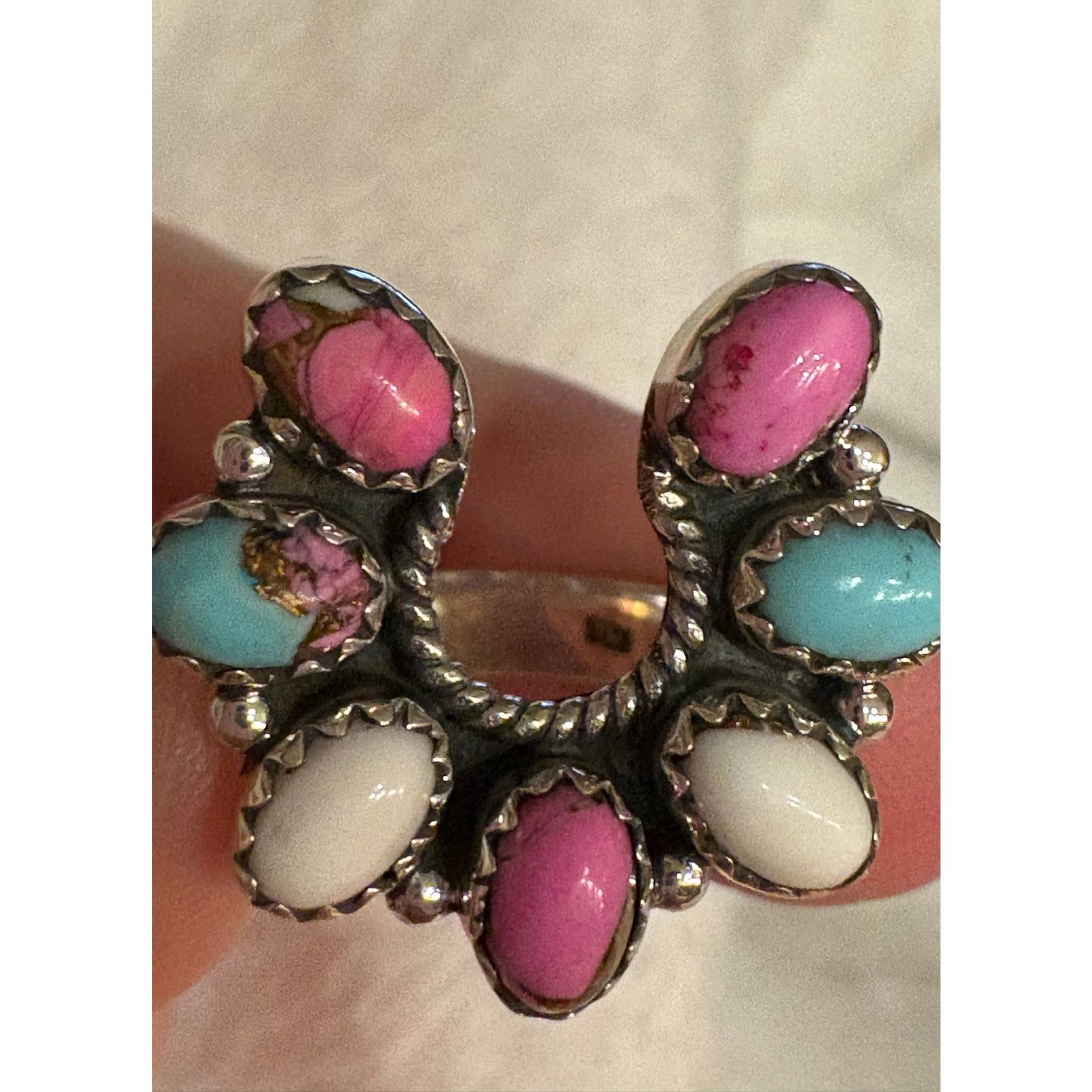 & Other Stories Cotton Candy Naja Sterling Silver Handmade Ring Adjustable Size ONE SIZE - 9 Thumbnail