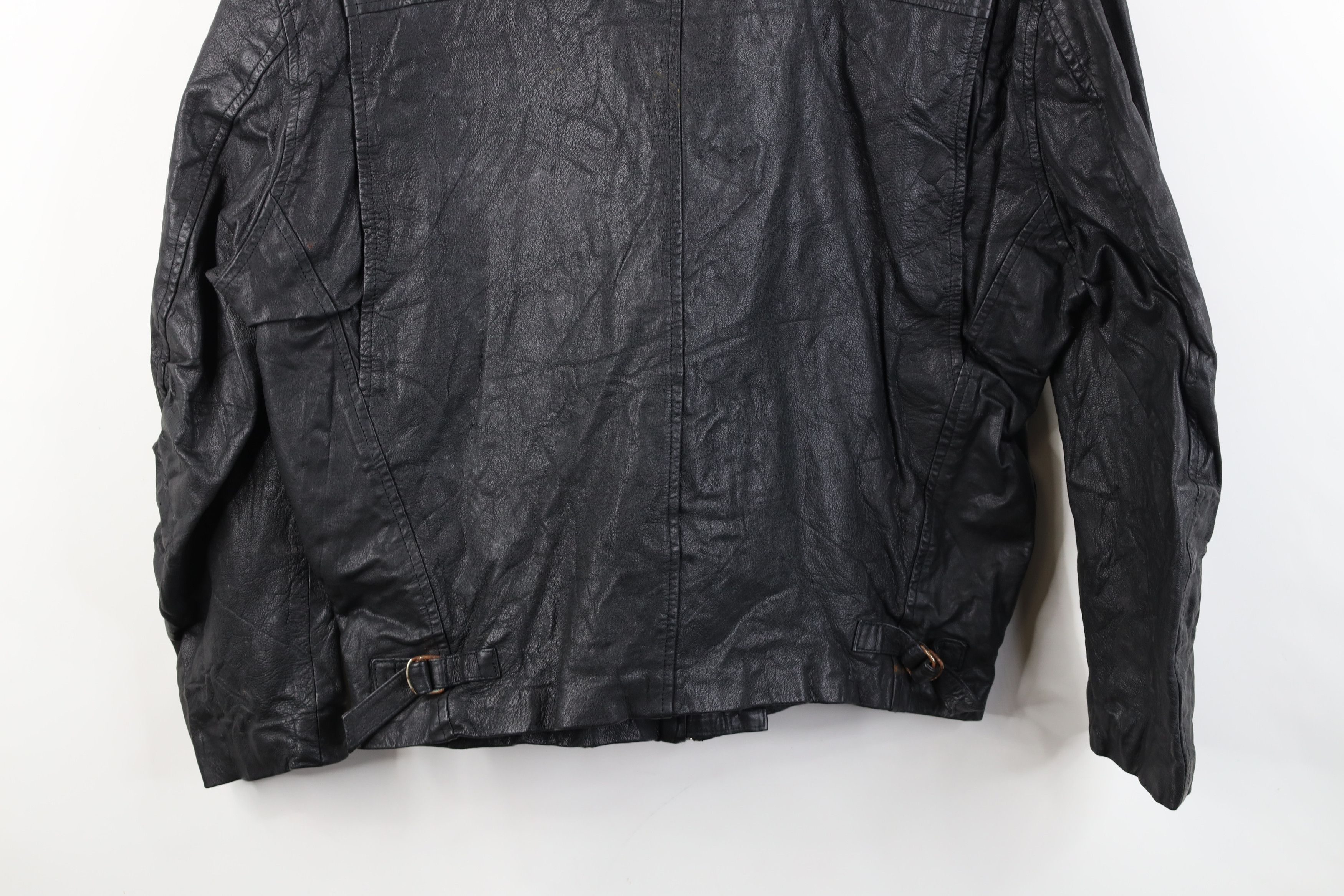 Vintage AS IS Vintage 70s Streetwear Collared Leather Bomber Jacket Size XL / US 12-14 / IT 48-50 - 15 Thumbnail