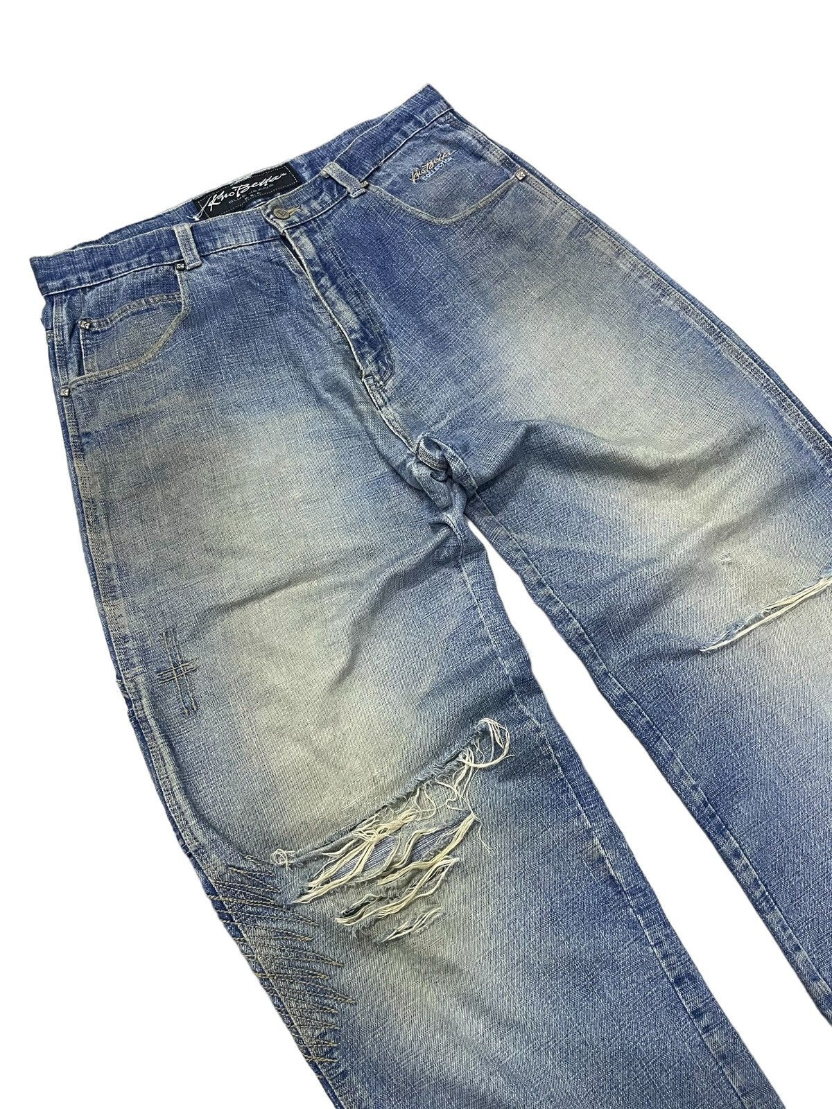 JNCO × Rap Tees KnoBetta Massive Baggy Distressed Y2K Rap Jeans Size US 34 / EU 50 - 9 Thumbnail