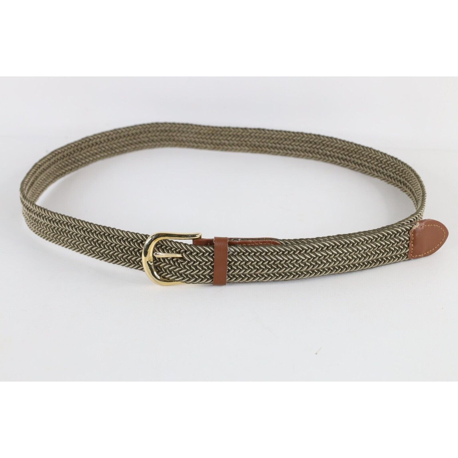 Vintage Deadstock Vintage 90s Streetwear Braided Stretch Belt Green Size ONE SIZE - 1 Thumbnail
