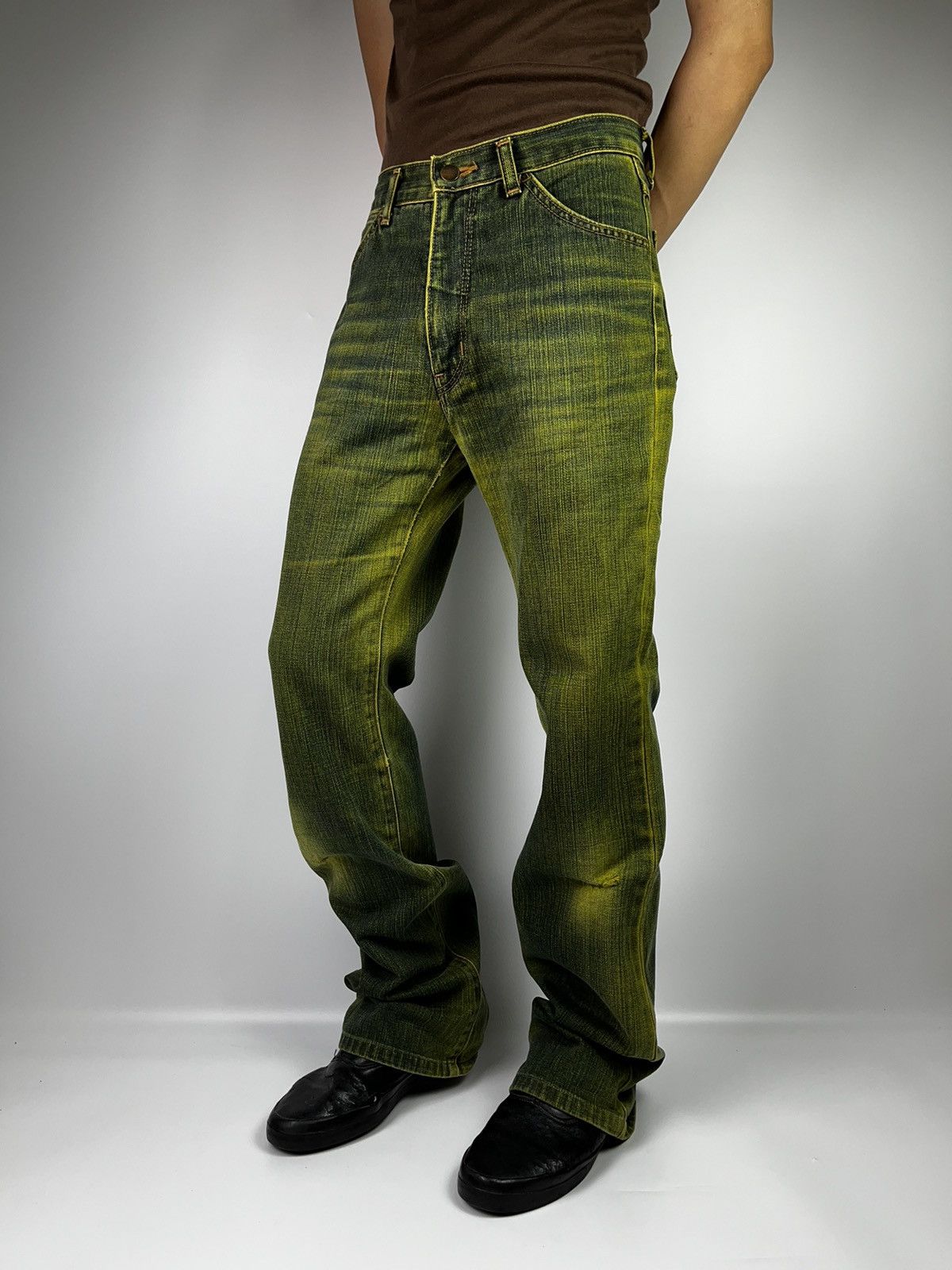 Wrangler Flared bootcut western wrangler green pant Size US 28 / EU 44 - 2 Thumbnail