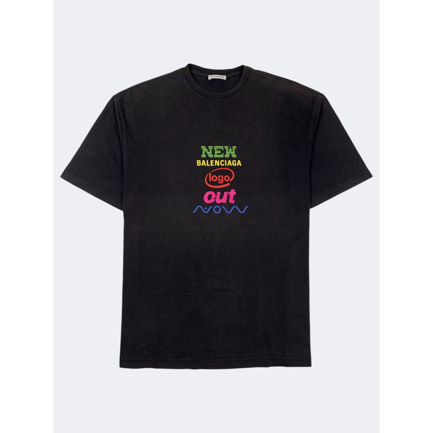 Balenciaga Mirror Logo Inside-Out T-Shirt | Grailed