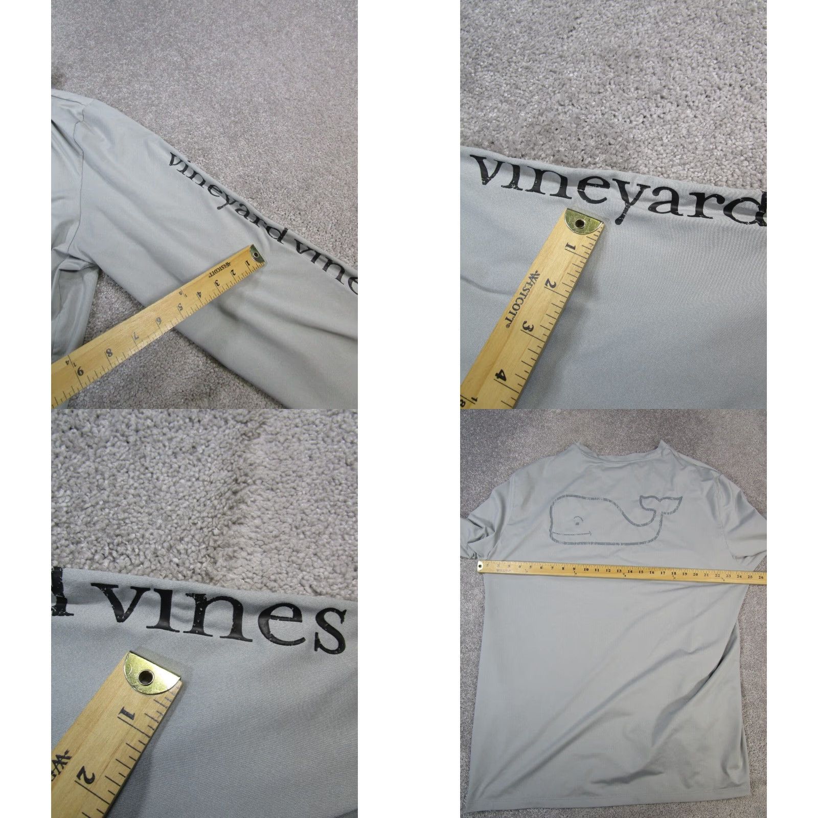 Vineyard Vines VINTAGE Vineyard Vines Shirt Mens 2XL Crew Neck Long Sleeve Gray Solid T-Shirt 90s Concert Mens Size US XXL / EU 58 / 5 - 8 Thumbnail