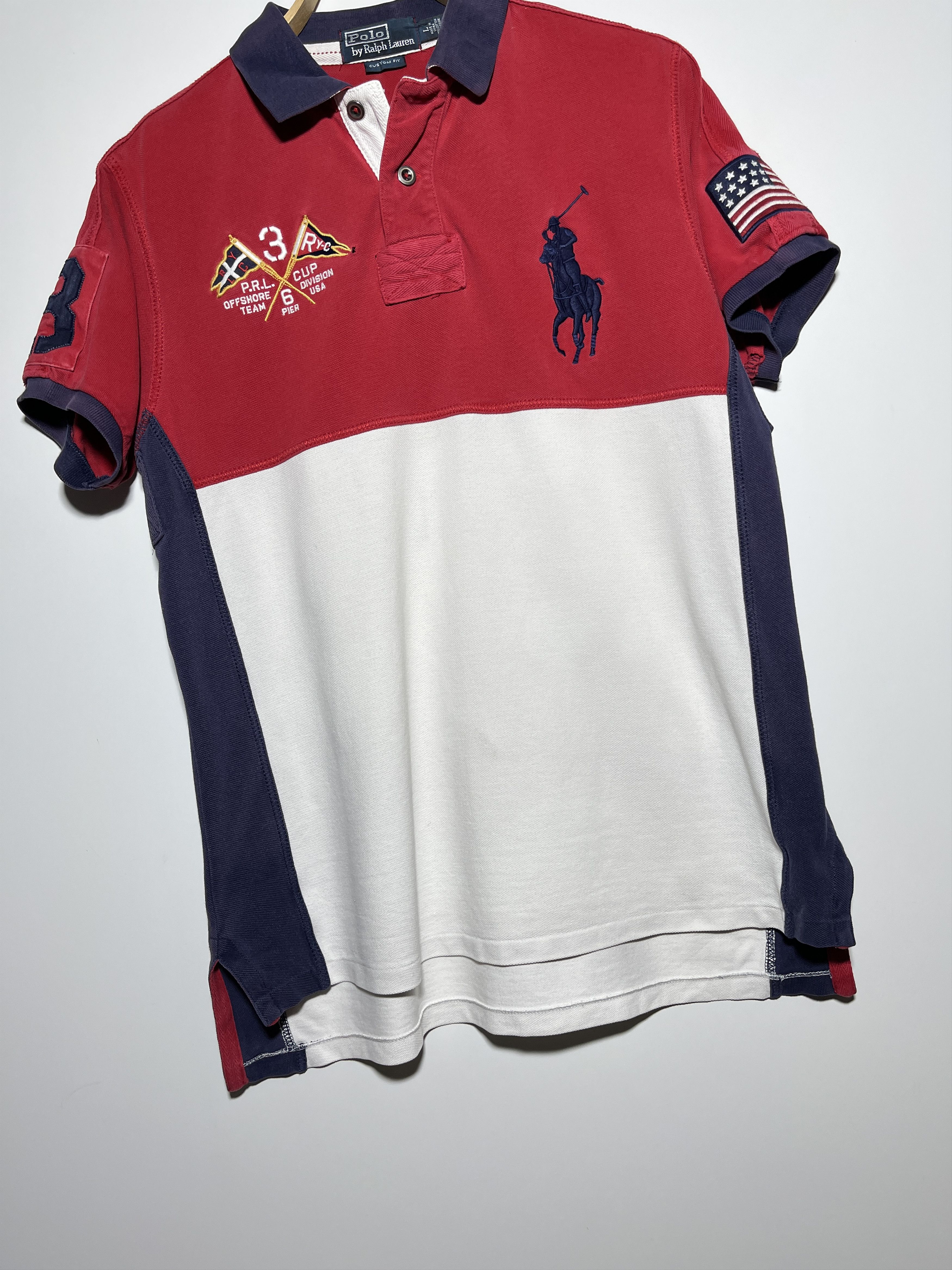 Polo Ralph Lauren Distressed Polo Ralph Lauren #3 United States Team Shirt Size US L / EU 52-54 / 3 - 3 Thumbnail