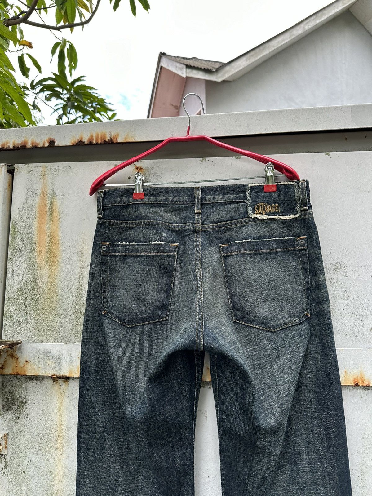 Salvage 👹Vintage Selvedge Bootcut Jeans Made In USA Size US 30 / EU 46 - 12 Thumbnail