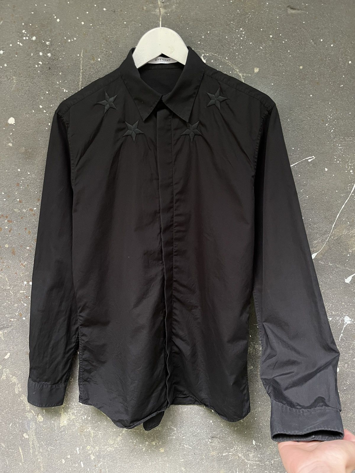 Givenchy Givenchy Black Star Embroidery Shirt Button Up Size US M / EU 48-50 / 2 - 4 Thumbnail
