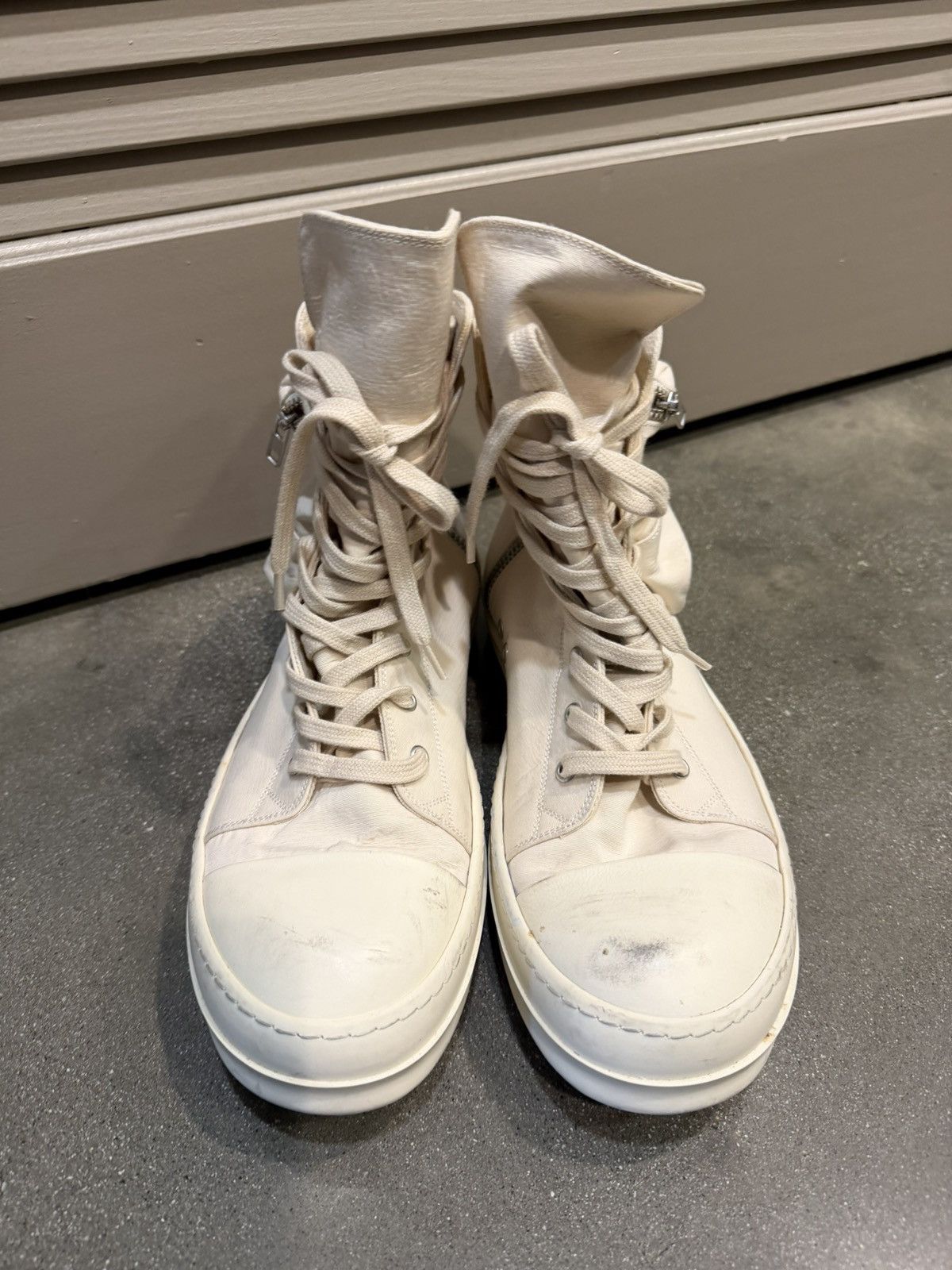 Rick Owens FW19 Cargo Nylon Ramone Hightop Sneakers 43 Size US 10 / EU 43 - 2 Thumbnail