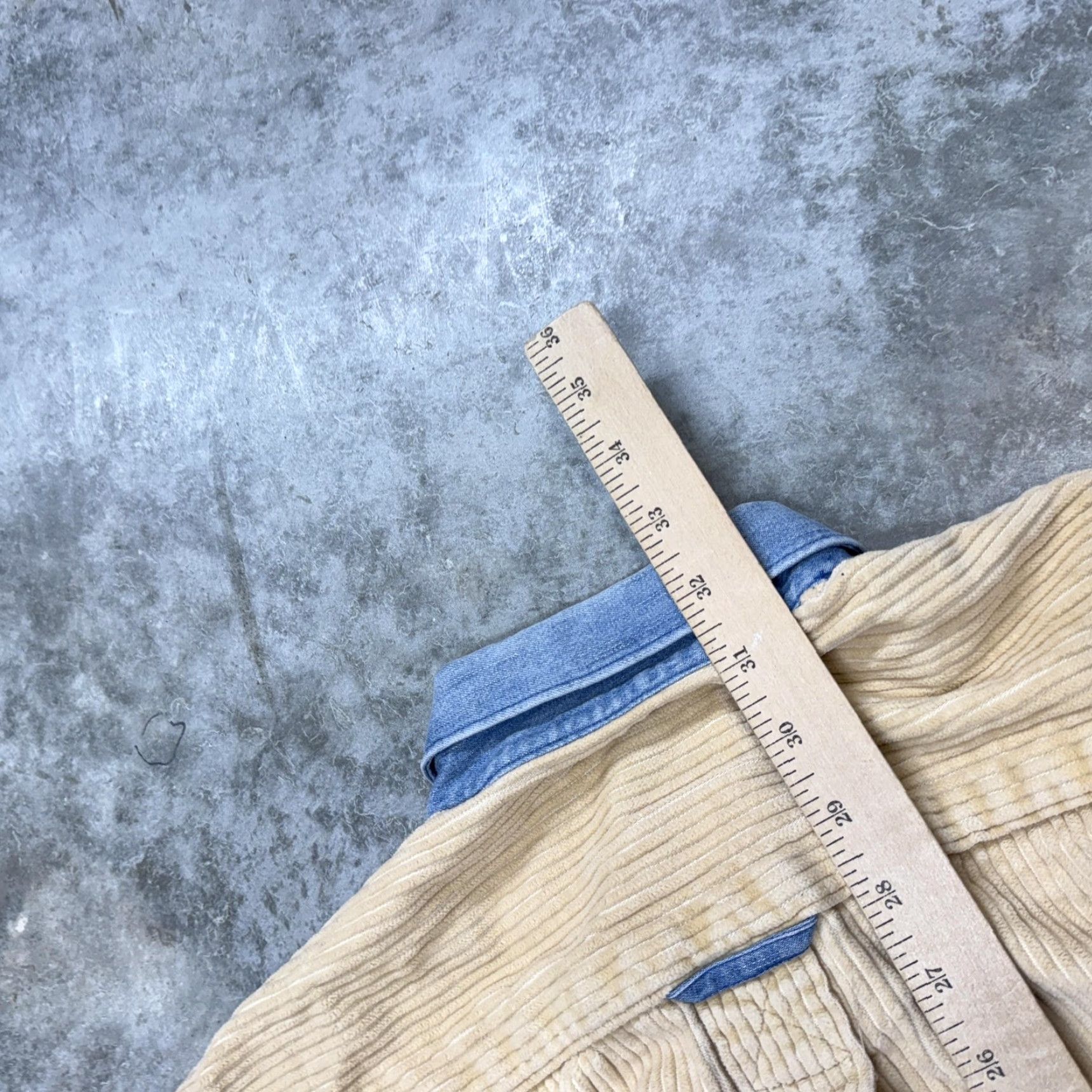 Denime VINTAGE RedHead Shirt Mens XL Beige Corduroy Denim Collar Button Front Casual Workwear Size US XL / EU 56 / 4 - 8 Thumbnail