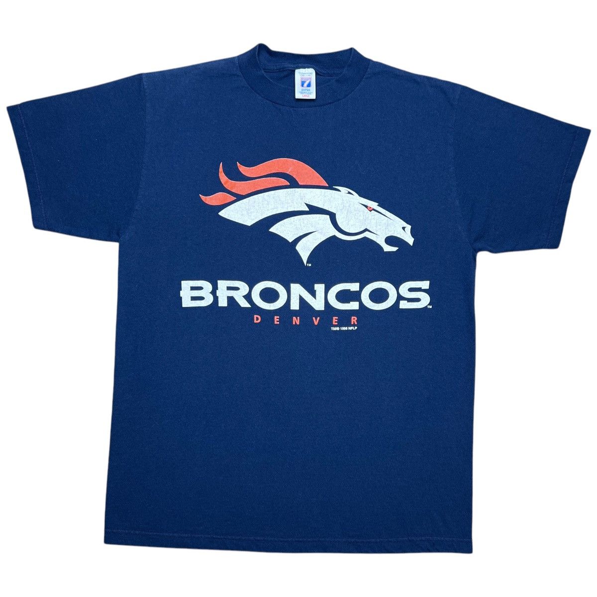 Logo 7 × NFL × Vintage Vintage 1996 NFL Denver Broncos Logo Mascot Logo 7 T-Shirt Size US L / EU 52-54 / 3 - 1 Thumbnail