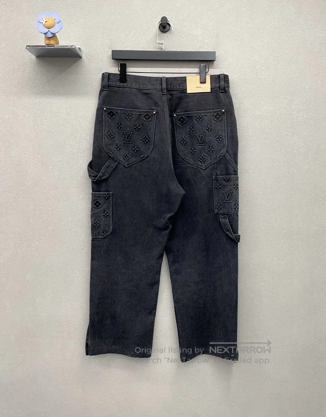 Louis Vuitton black denim cargo pants size 33. Size US 33 - 2 Thumbnail