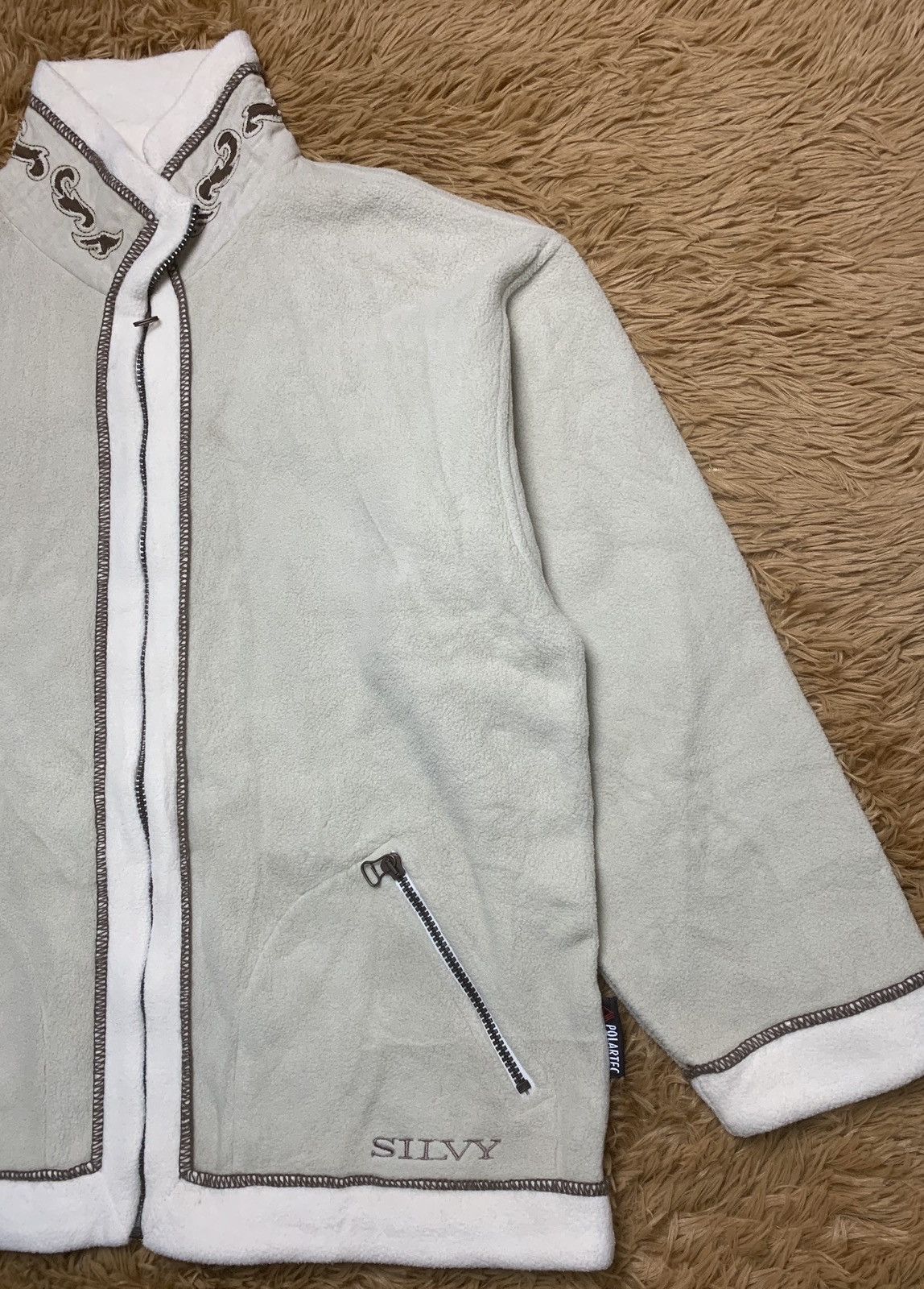 Vintage 90s Silvy Walking Fu Manchu Polartec Sweat Jacket Size US XL / EU 56 / 4 - 4 Thumbnail