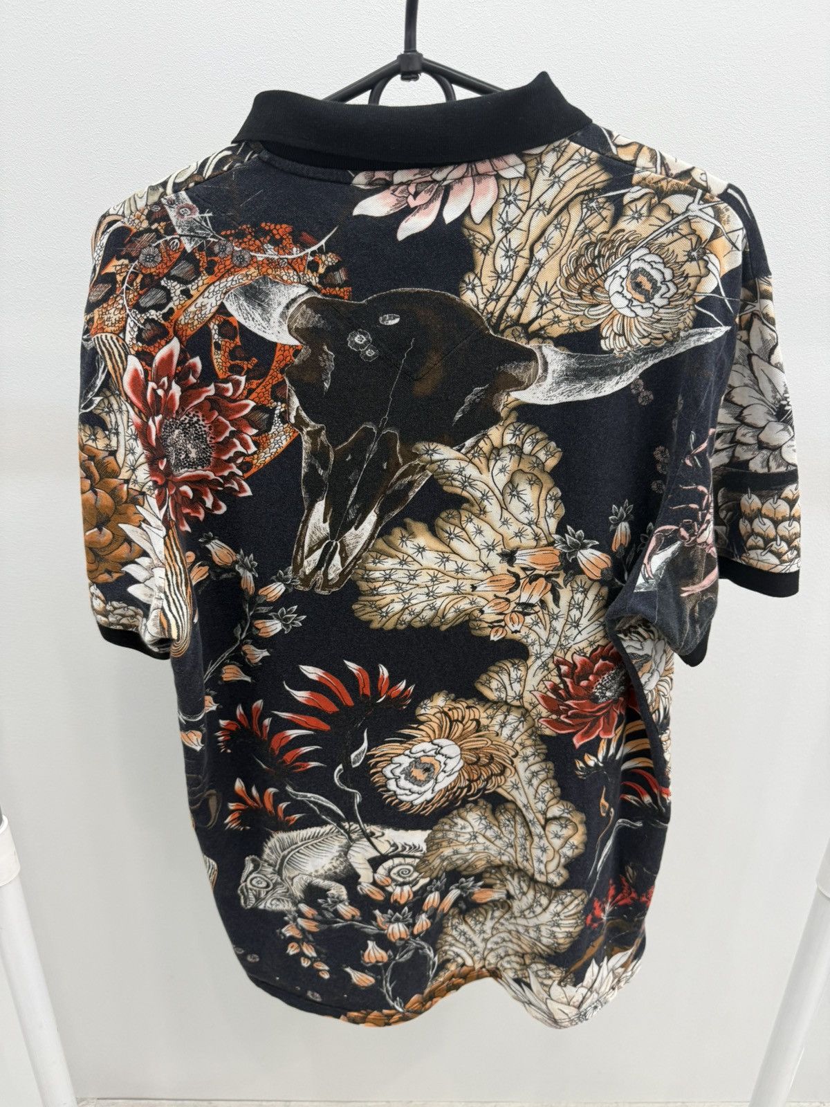 Just Cavalli Just Cavalli Abstract Floral Polo Shirt Size US L / EU 52-54 / 3 - 2 Thumbnail
