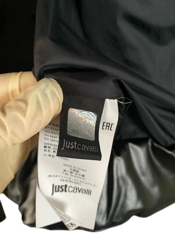 Just Cavalli Just Cavalli Quilted Gloss Nylon Moto Jacket, c.2010s Size US L / EU 52-54 / 3 - 7 Thumbnail