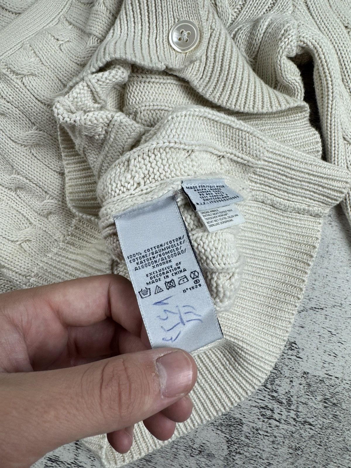 Ralph Lauren Sport Polo Ralph Lauren Women’s White Cable Knit Cotton S Sweater Pullover Cardigan Size S / US 4 / IT 40 - 8 Thumbnail