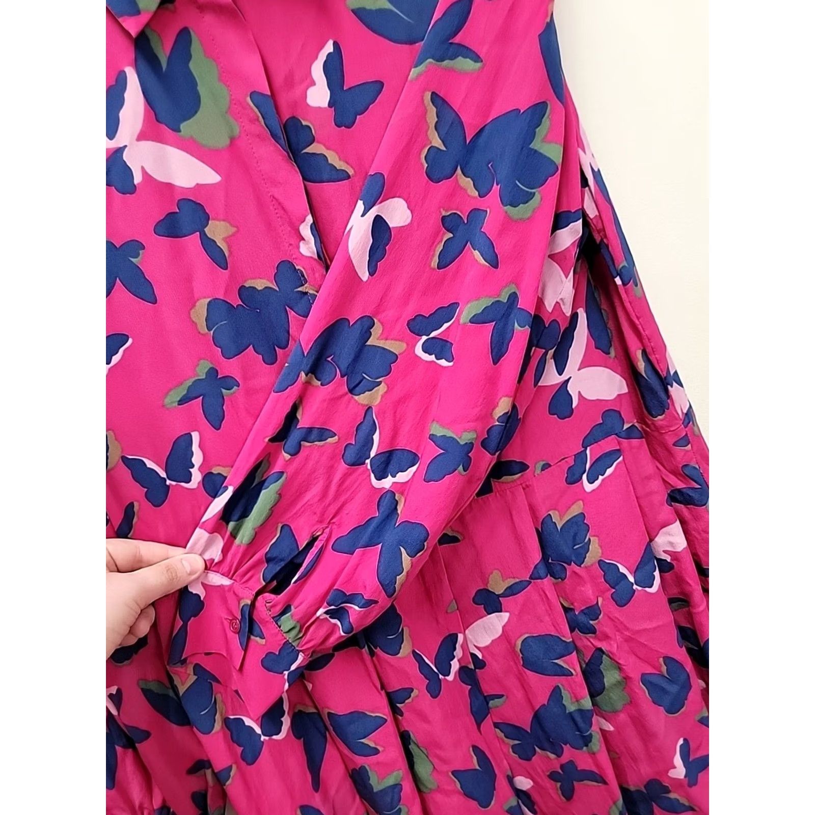 Max Mara Max Mara Dress Womens 6 Silk Carpa Size Butterflies Size M / US 6-8 / IT 42-44 - 5 Thumbnail