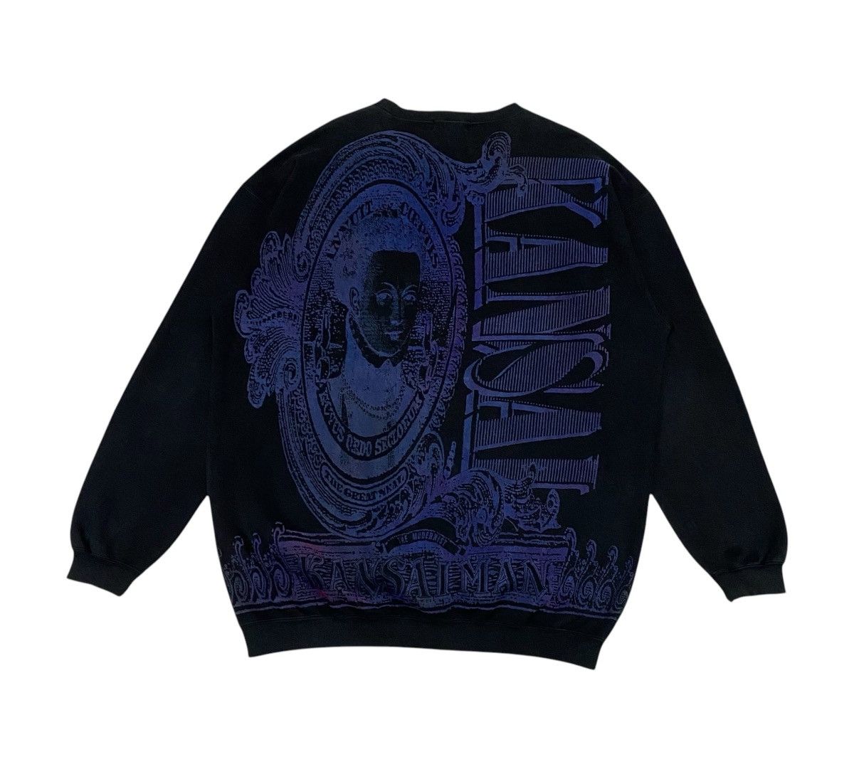 Kansai Yamamoto × Vintage Vintage 90s Kansai Man Over Print Sweatshirt Size US XL / EU 56 / 4 - 1 Thumbnail