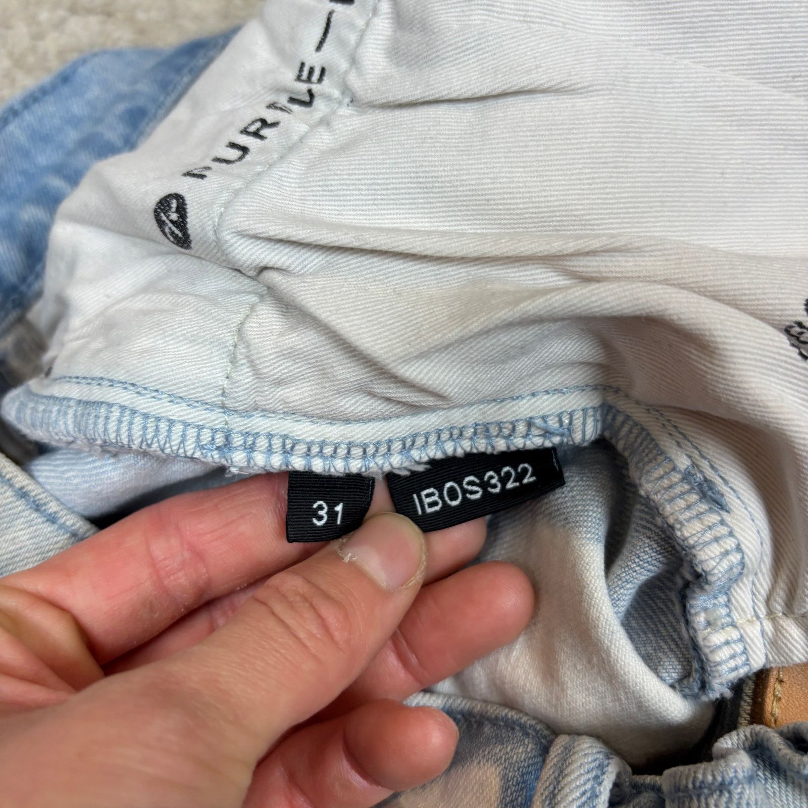 Purple Brand Purple Brand P020 Light Faded Bleached Out Splatter Jorts 31 Size US 31 - 10 Thumbnail