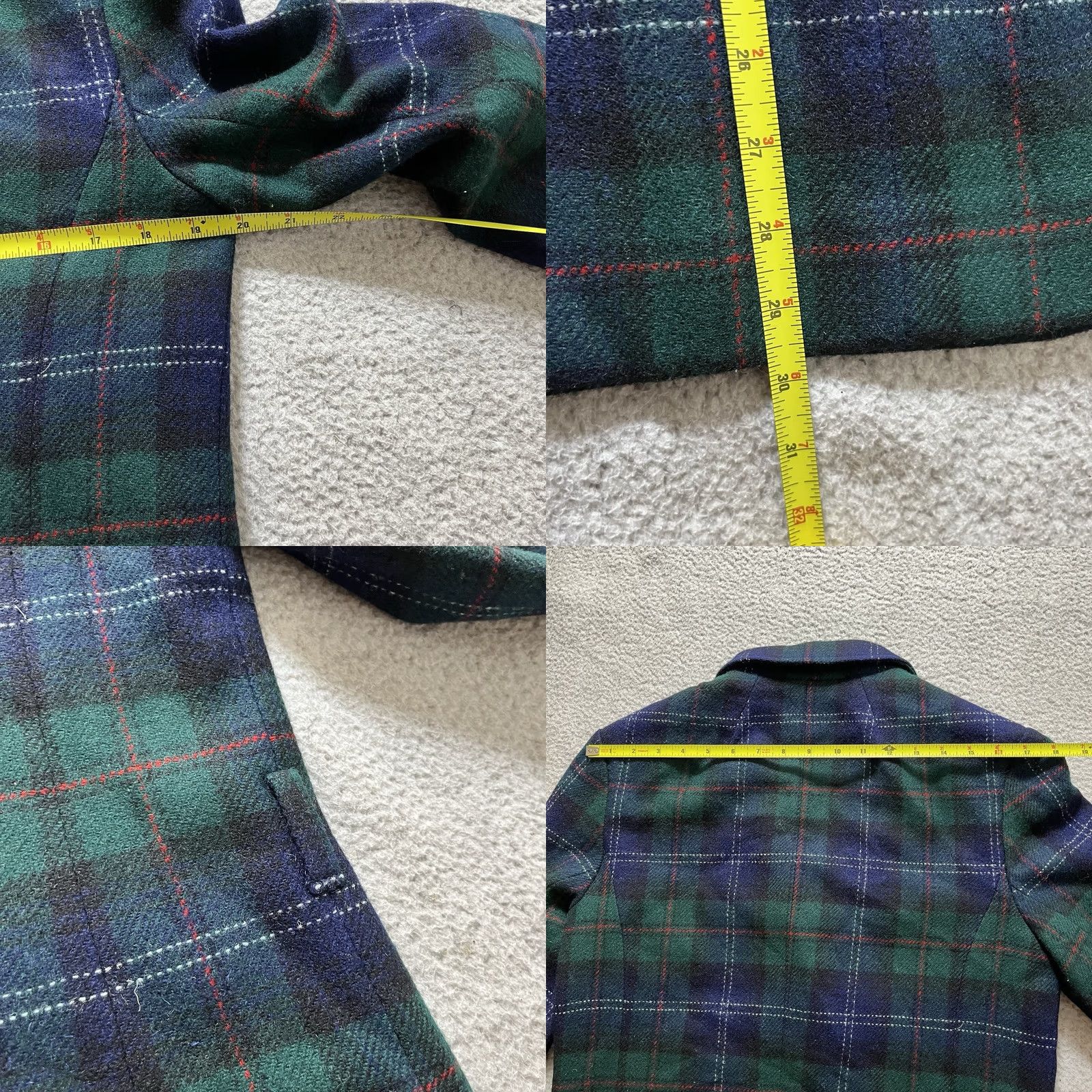 Pendleton Pendleton Blazer Women 14 Green Plaid Wool 70s Vintage Preppy Jacket Three-Button Three-Button Front Size XL / US 12-14 / IT 48-50 - 11 Thumbnail