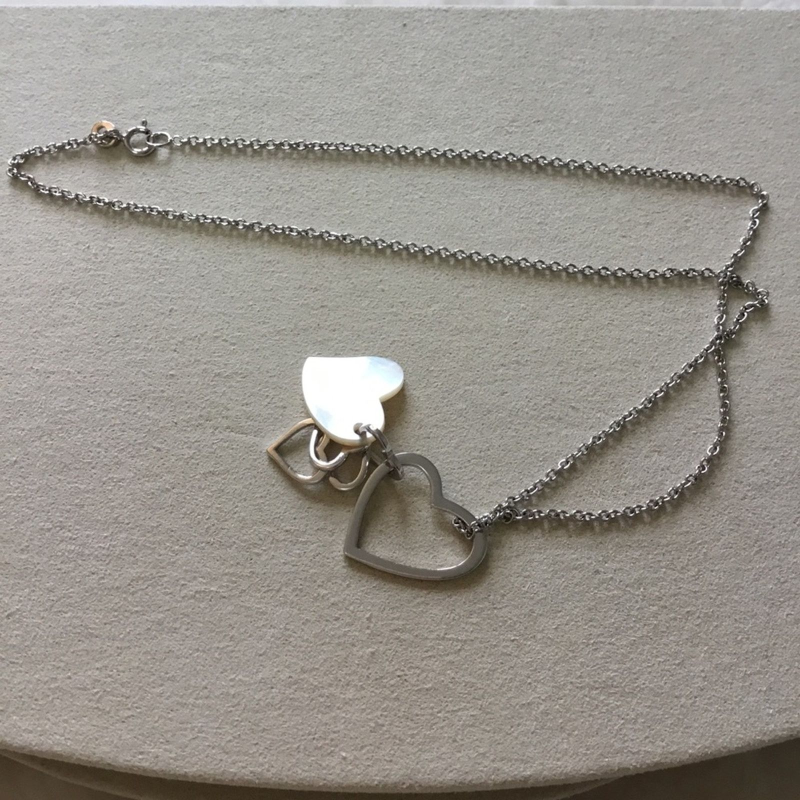 Other Sterling Silver Multi-Hearts Necklace Size ONE SIZE - 4 Thumbnail