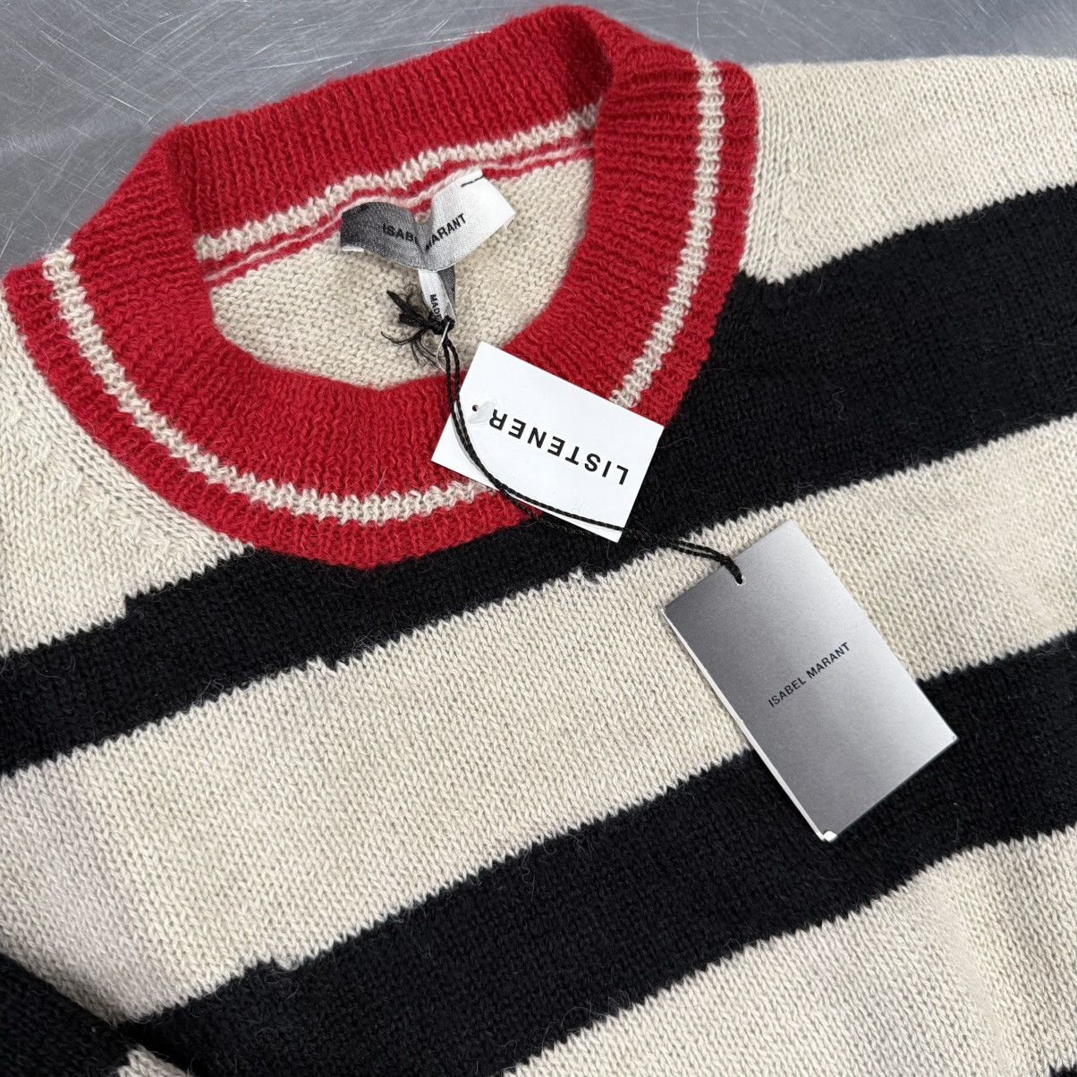 Isabel Marant Solwy Striped Alpaca-Blend Sweater Size US XL / EU 56 / 4 - 2 Thumbnail