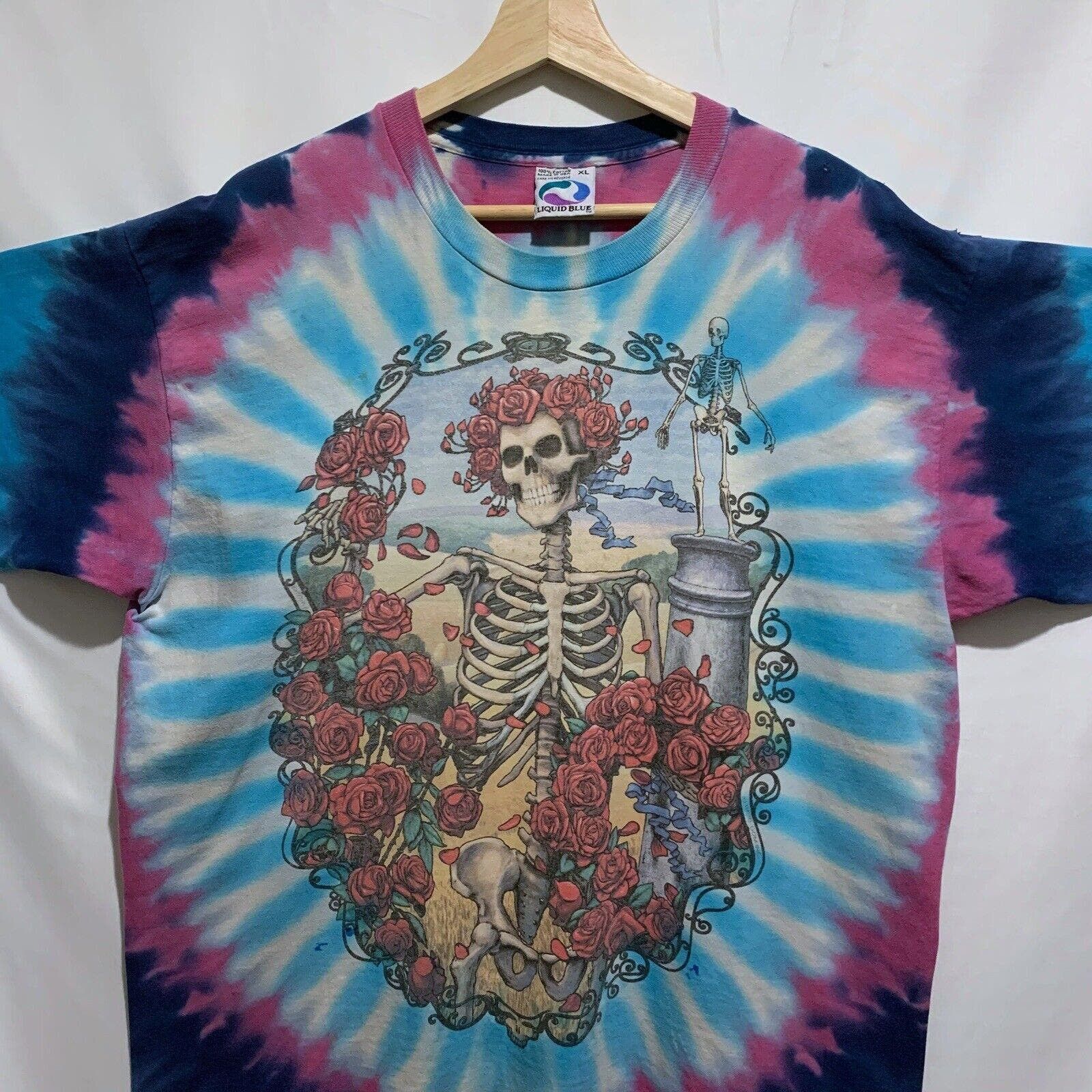 image of 90's Grateful Dead Liquid Blue T Shirt XL 1995, Men's