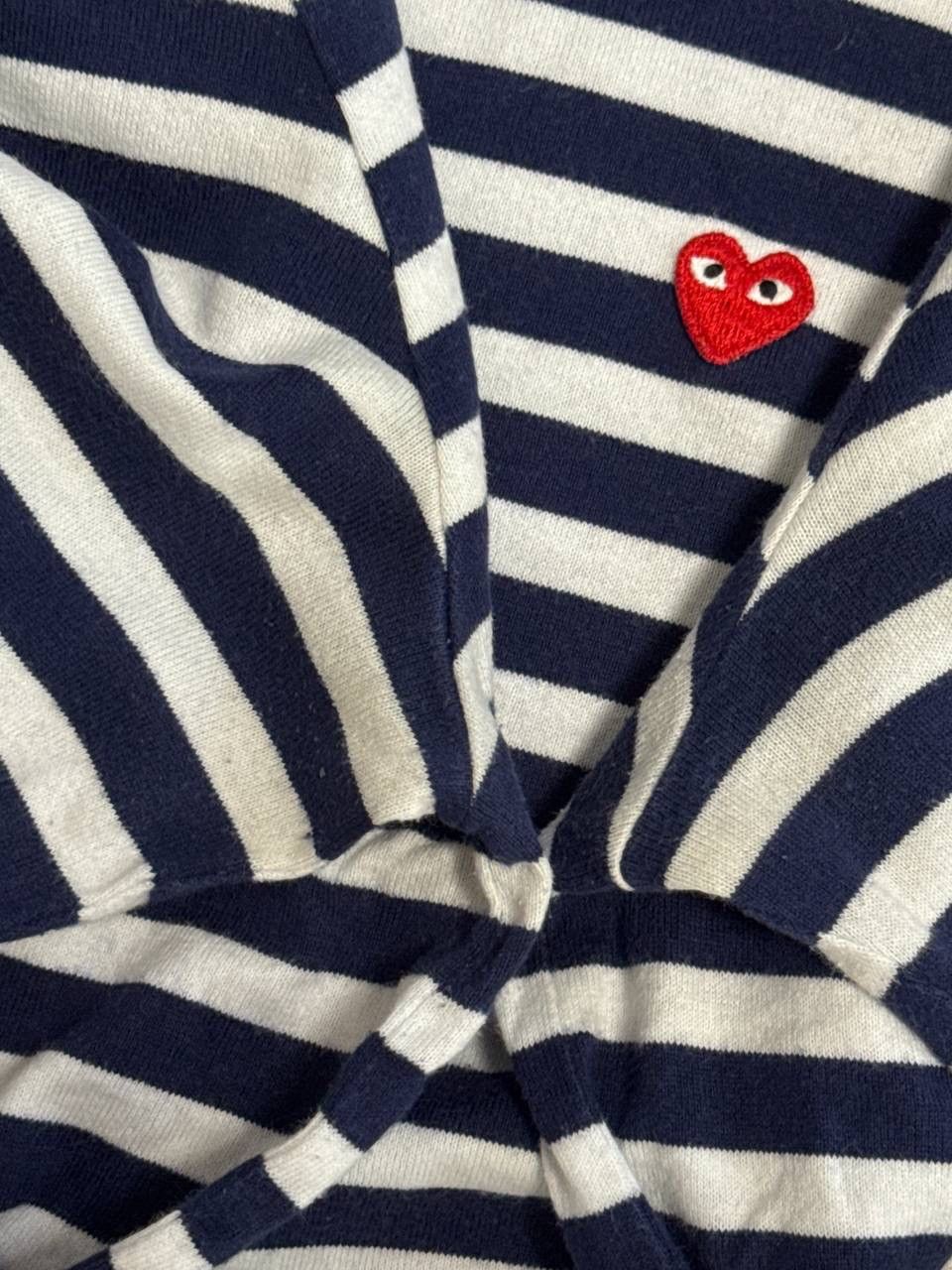 Comme des Garcons Comme Des Garcons PLAY Heart Striped Sleeve T-Shirt Size S / US 4 / IT 40 - 5 Thumbnail