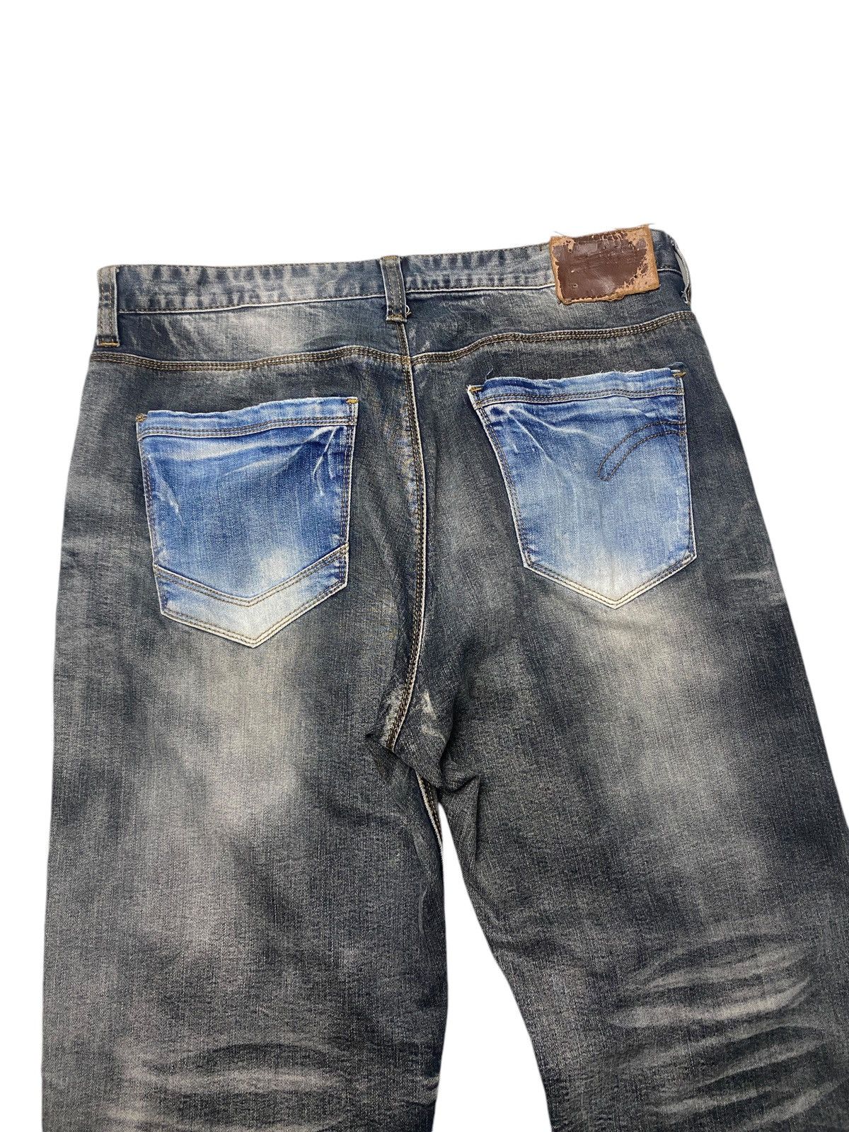 Hysteric Glamour 2000's Alex Rogan Patched Whiskered Washed Jeans Size US 35 - 7 Thumbnail